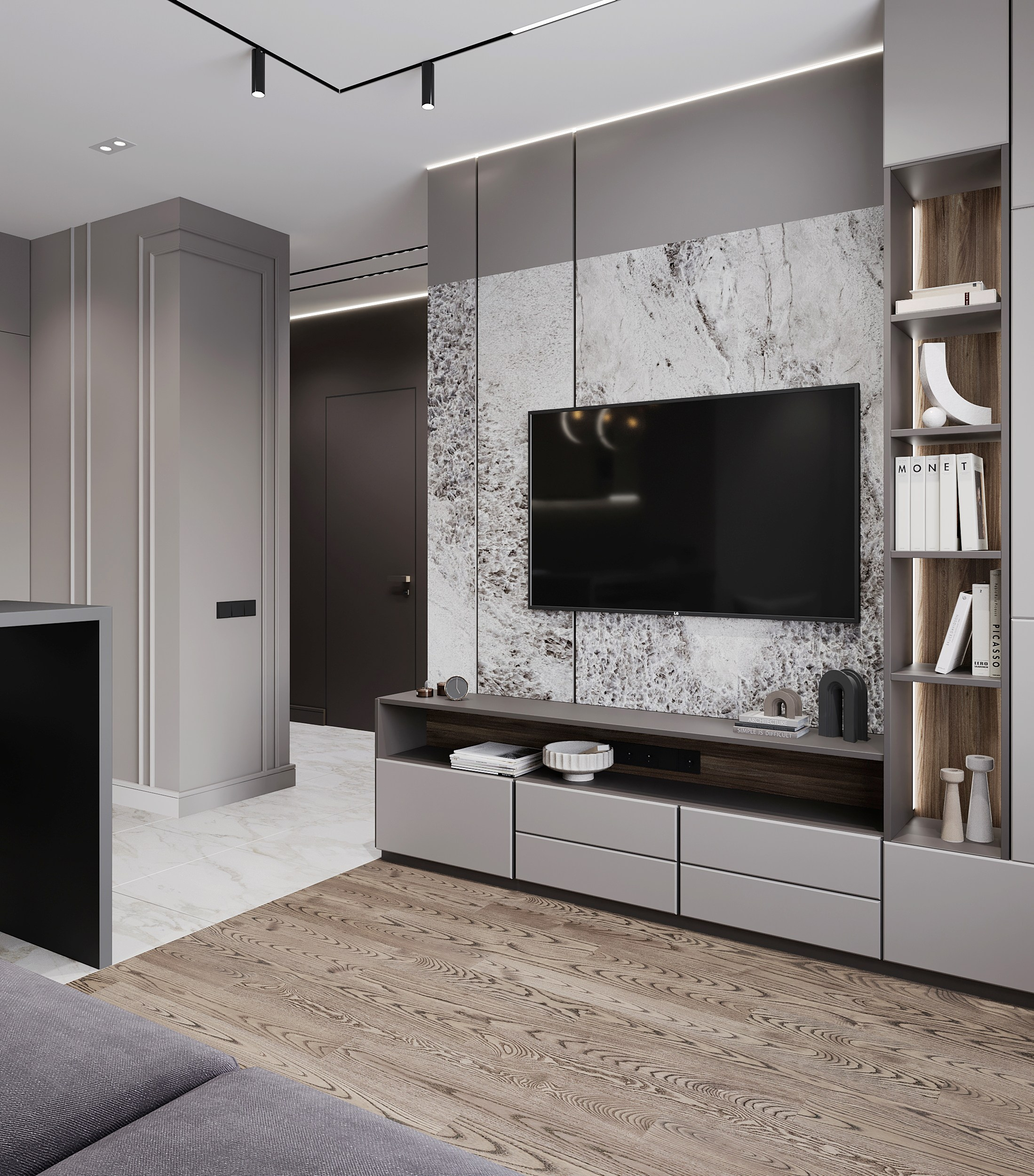 Студия 45 м². 3Д-Визуализация Наталья Макогонова