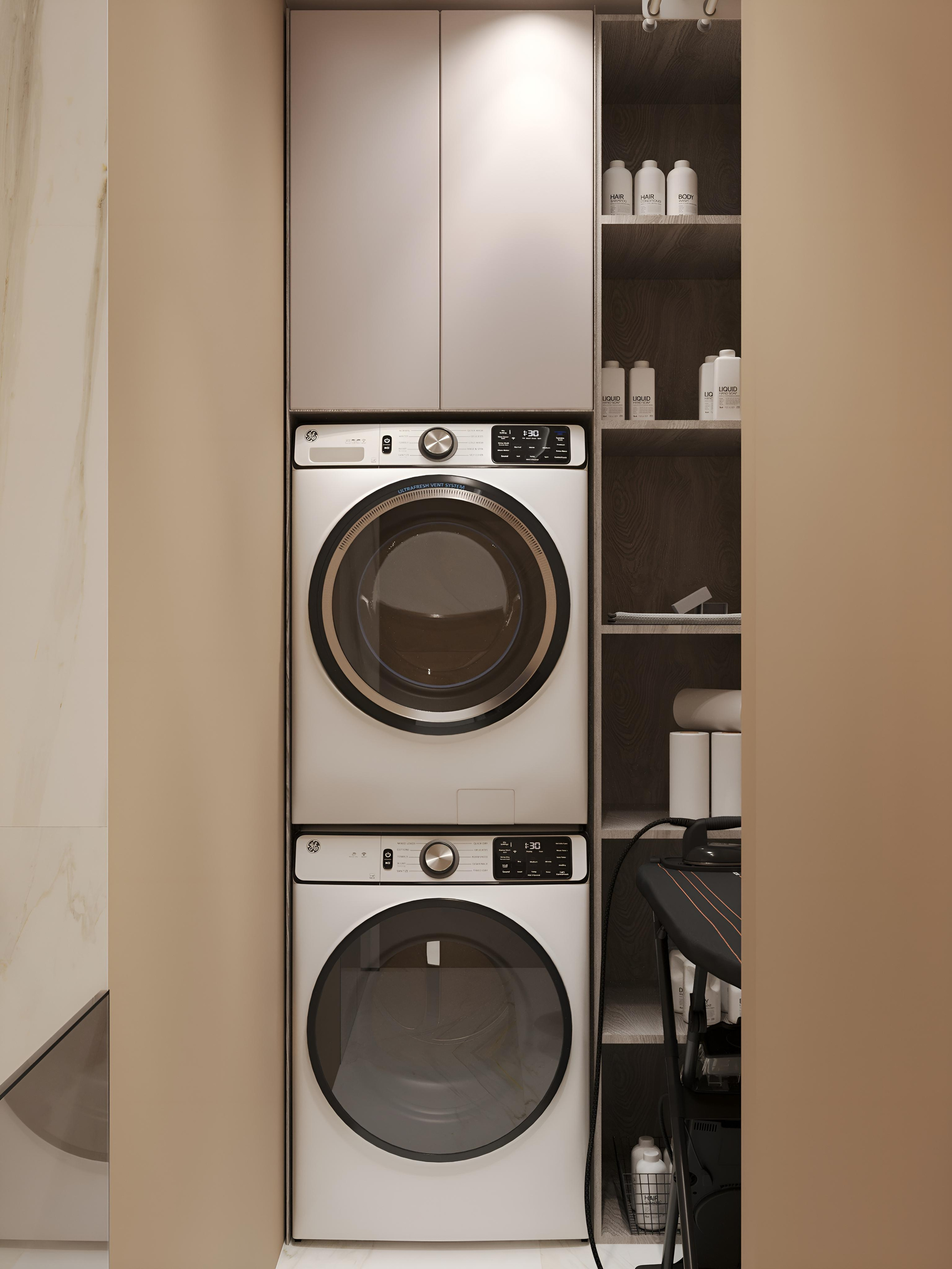 Сан.узел+постирочная. 3D Визуализация интерьеров жилых и коммерческих помещений