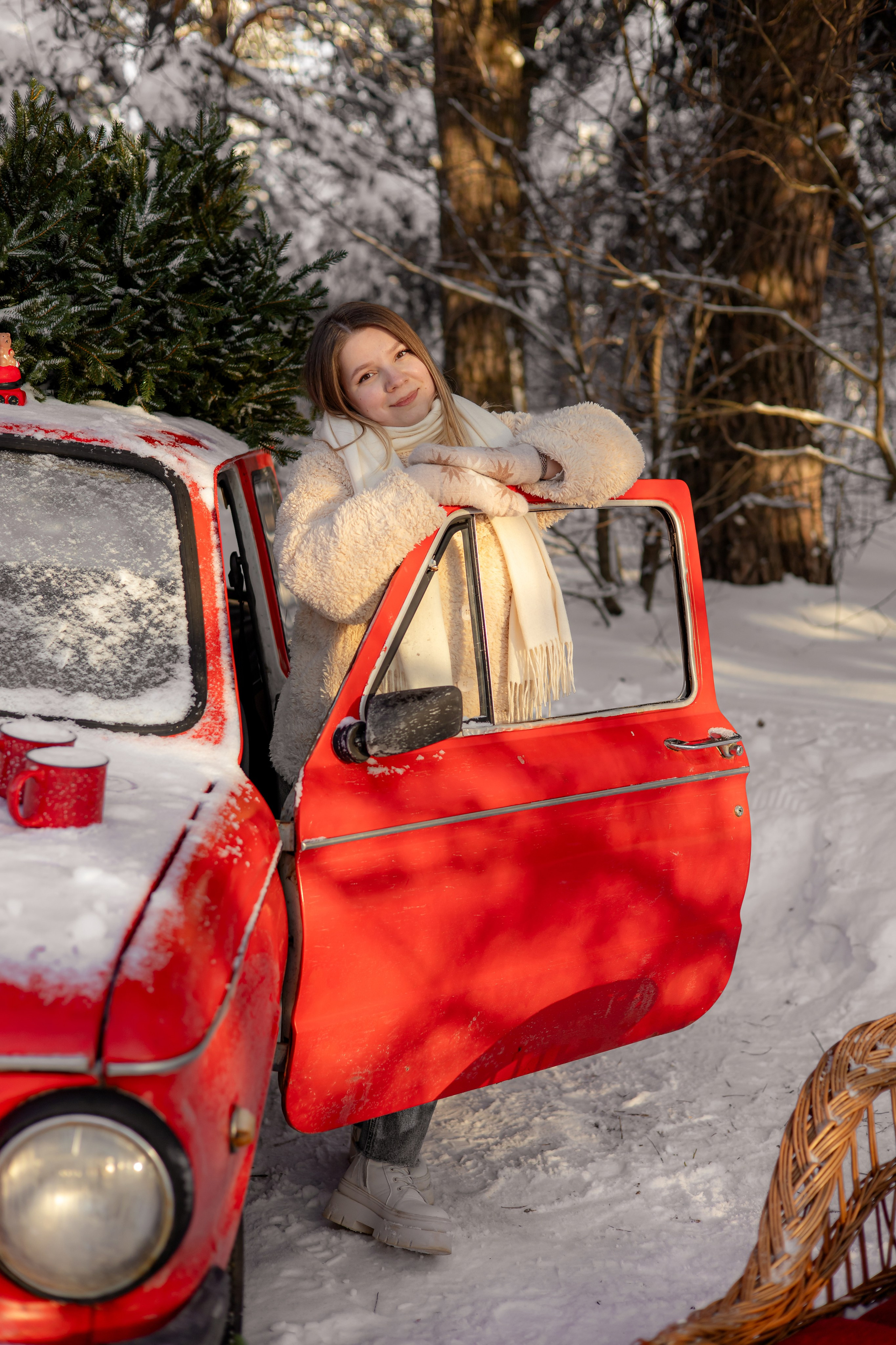 Фотодень «Авто в зимнем лесу». Детский и семейный фотограф Алёна Агеева