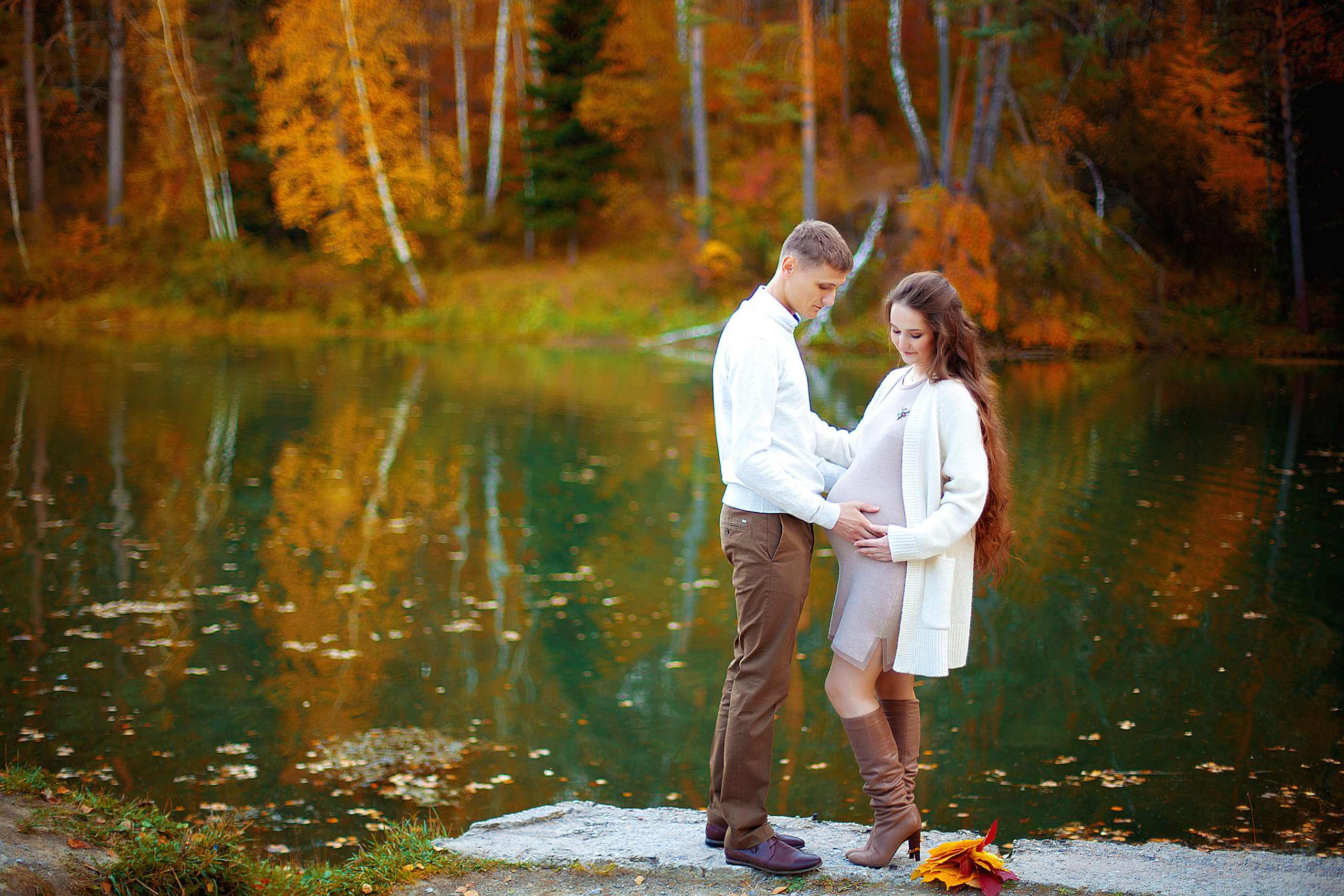 Уличная беременная съемка 26−36 недель. Фотограф новорожденных и детей до года в Новосибирске Ka