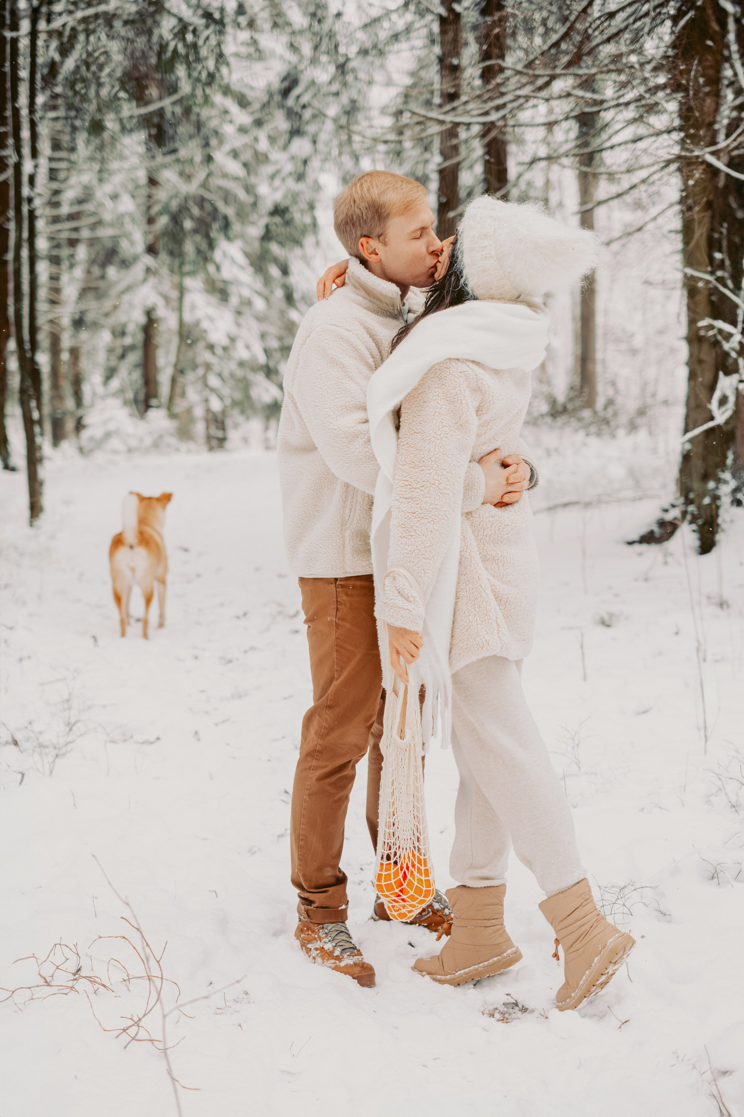 Зимняя история Яны, Леши, Мии и Фанты. Семейный и детский фотограф в Санкт-Петербурге