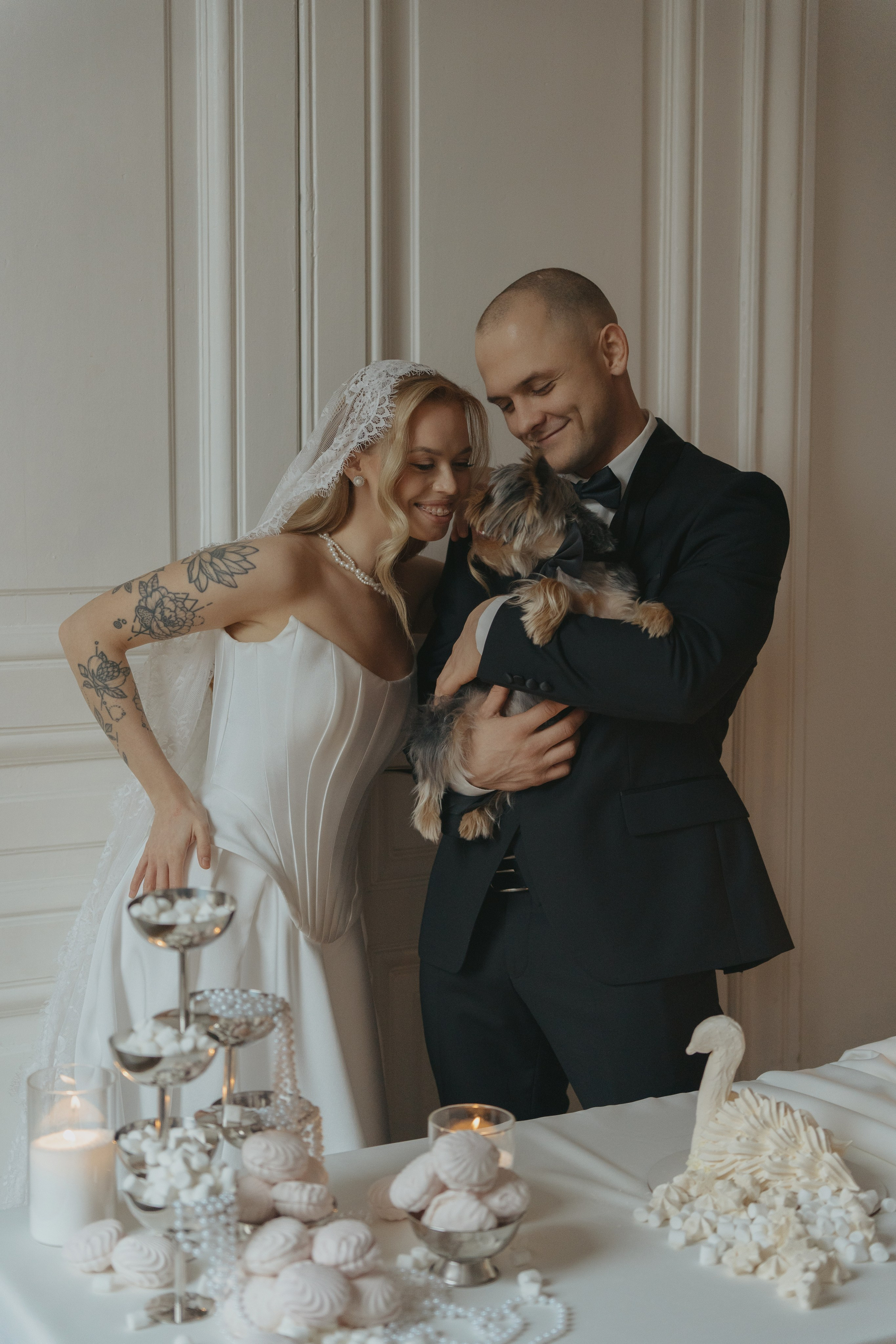 Свадебная фотосессия в Санкт-Петербурге. Свадебный фотограф Санкт-Петербург. Федосова Елизавета. Свадебная фотосессия в студии.