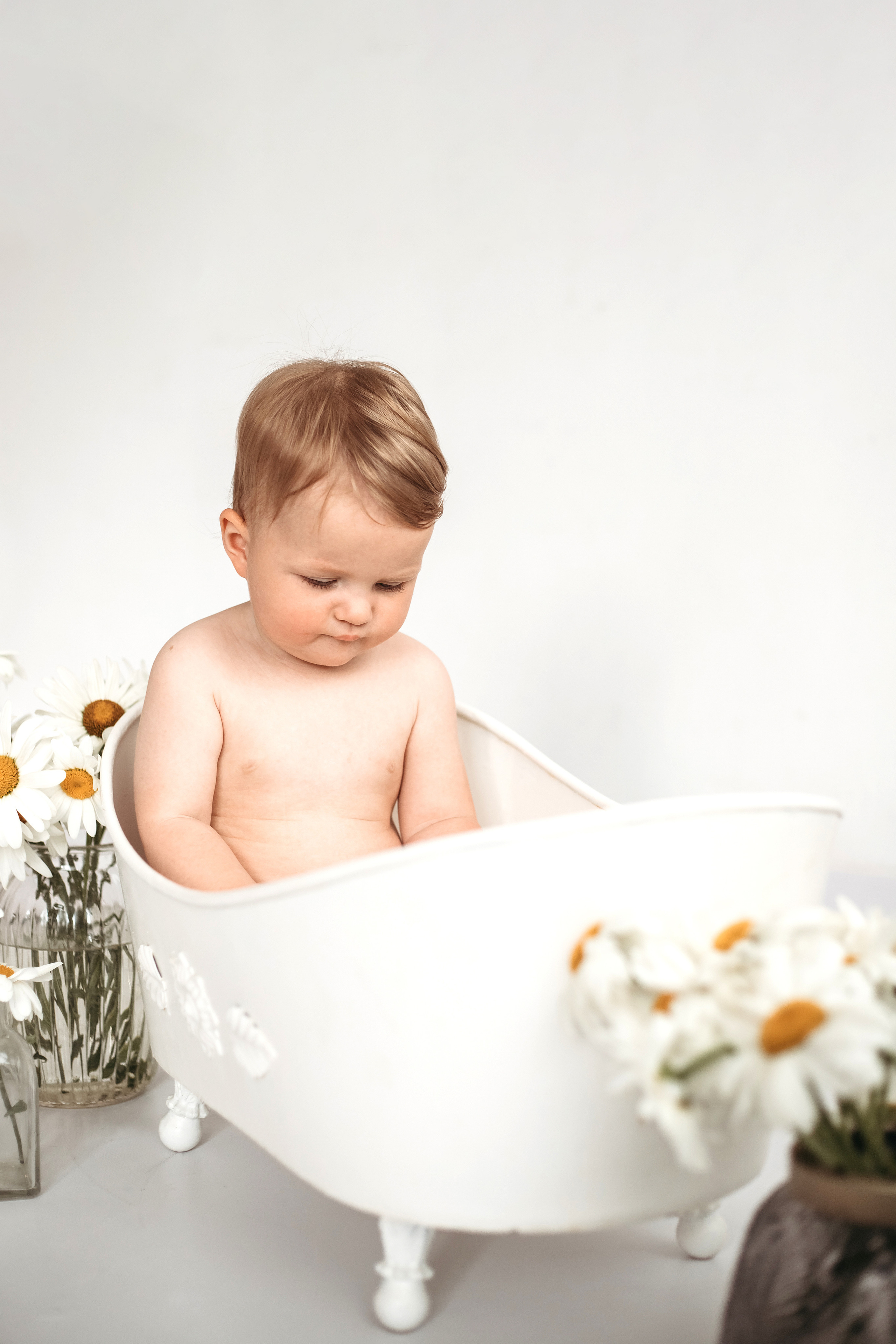 Ванная с ромашками. Семейный и детский фотограф Минск, Беларусь