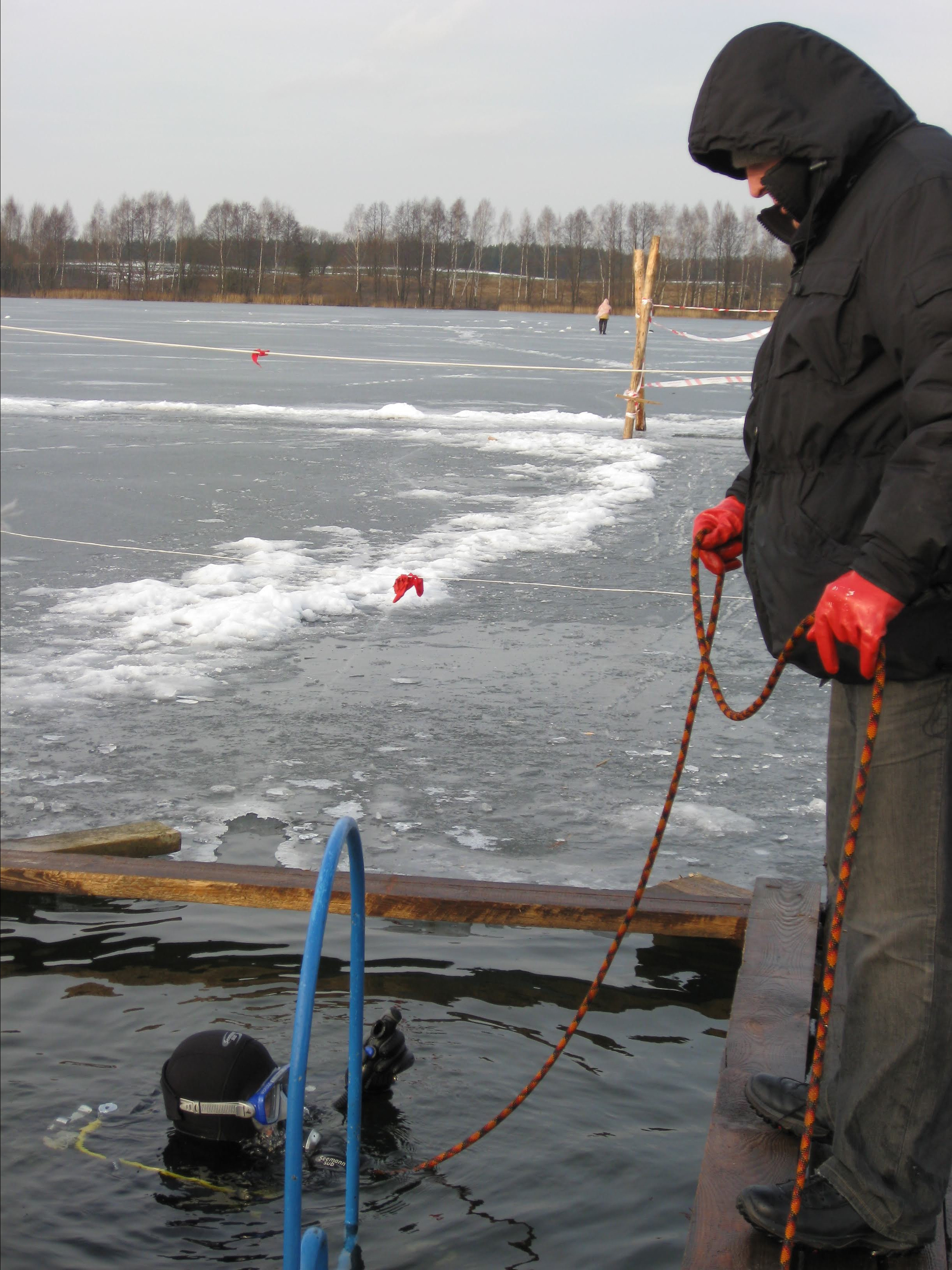 Подлёдные погружения. Дайвинг-клуб «Капитан Морган», Беларусь
