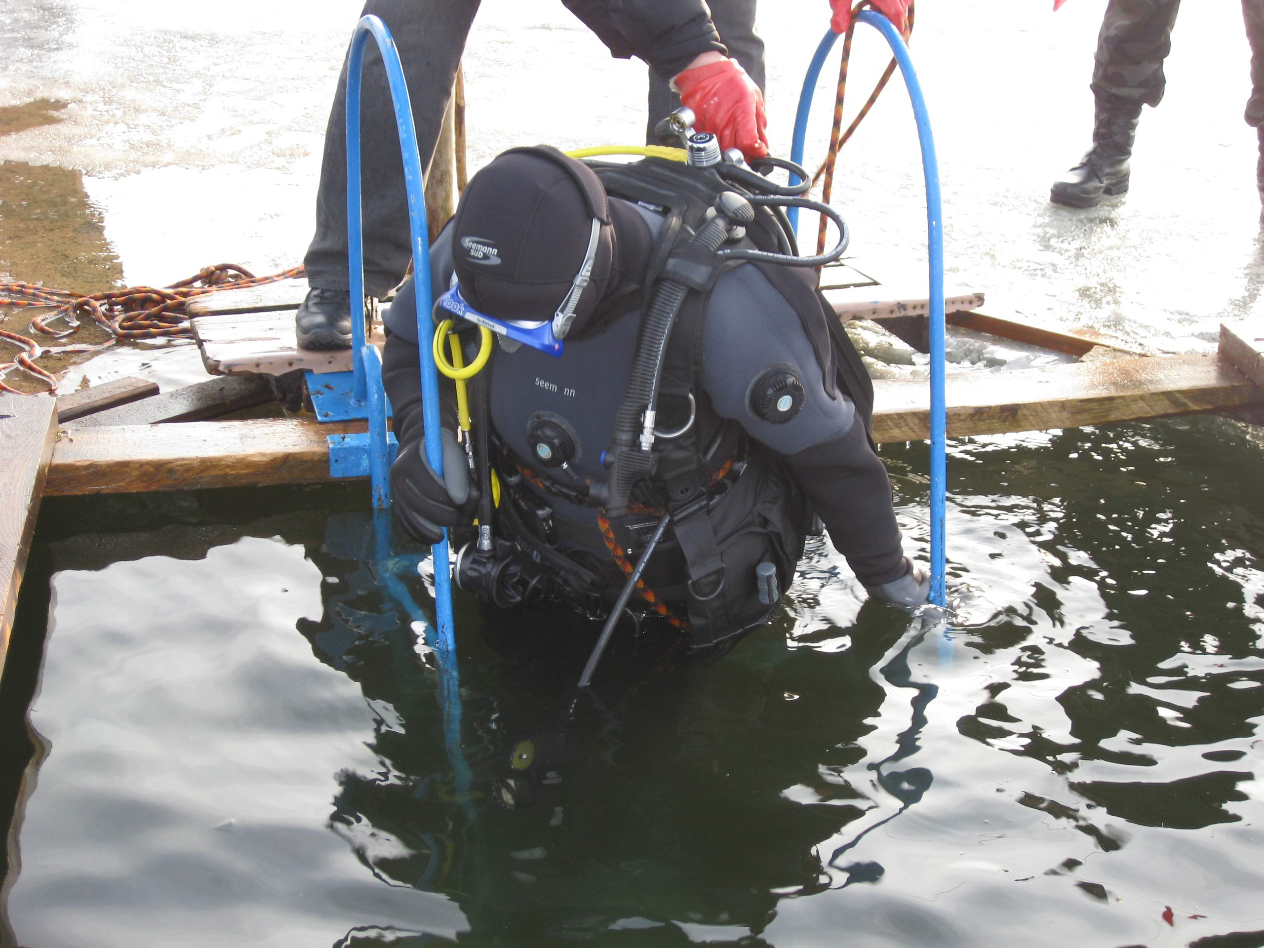 Подлёдные погружения. Дайвинг-клуб «Капитан Морган», Беларусь