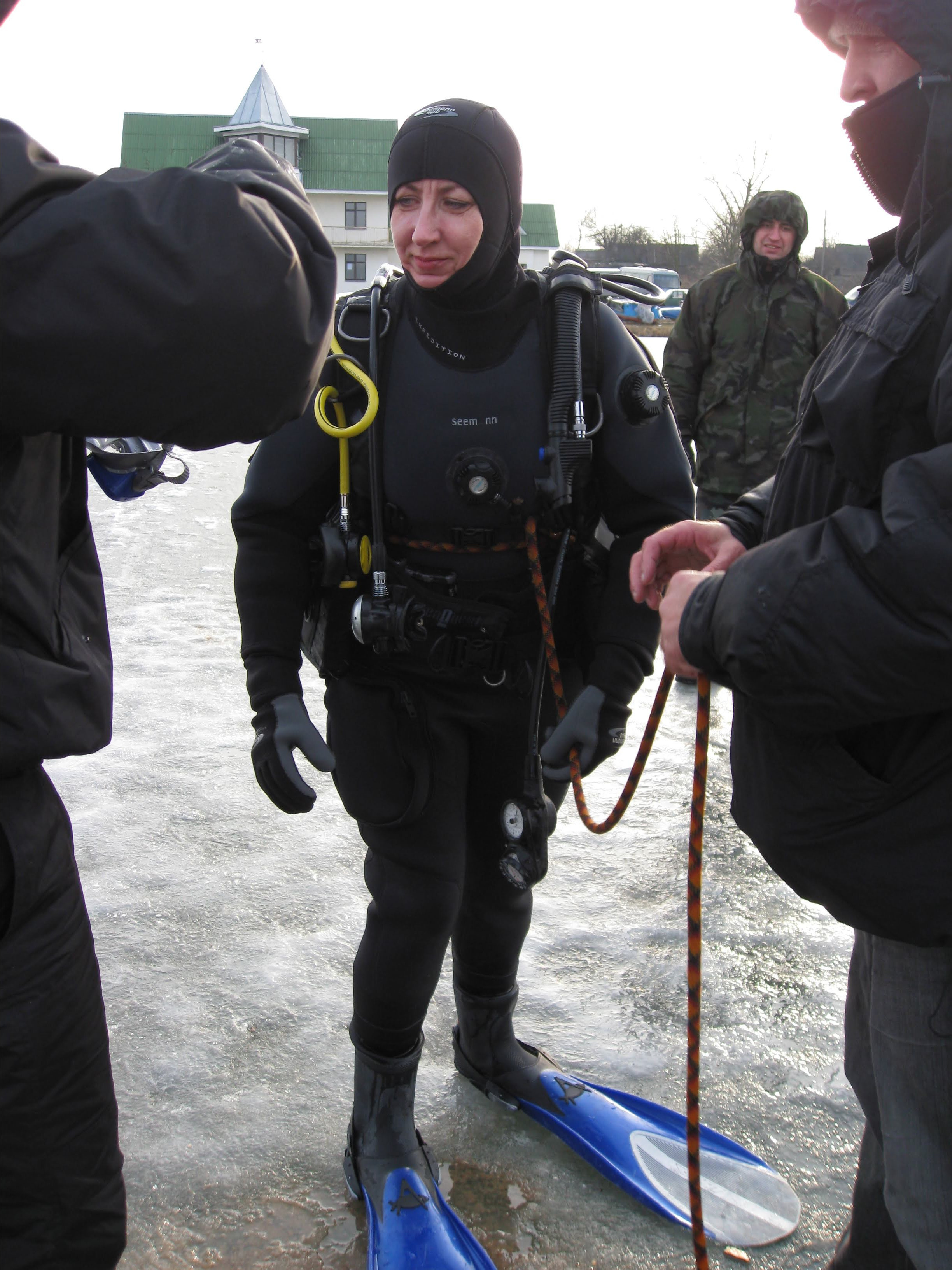 Подлёдные погружения. Дайвинг-клуб «Капитан Морган», Беларусь