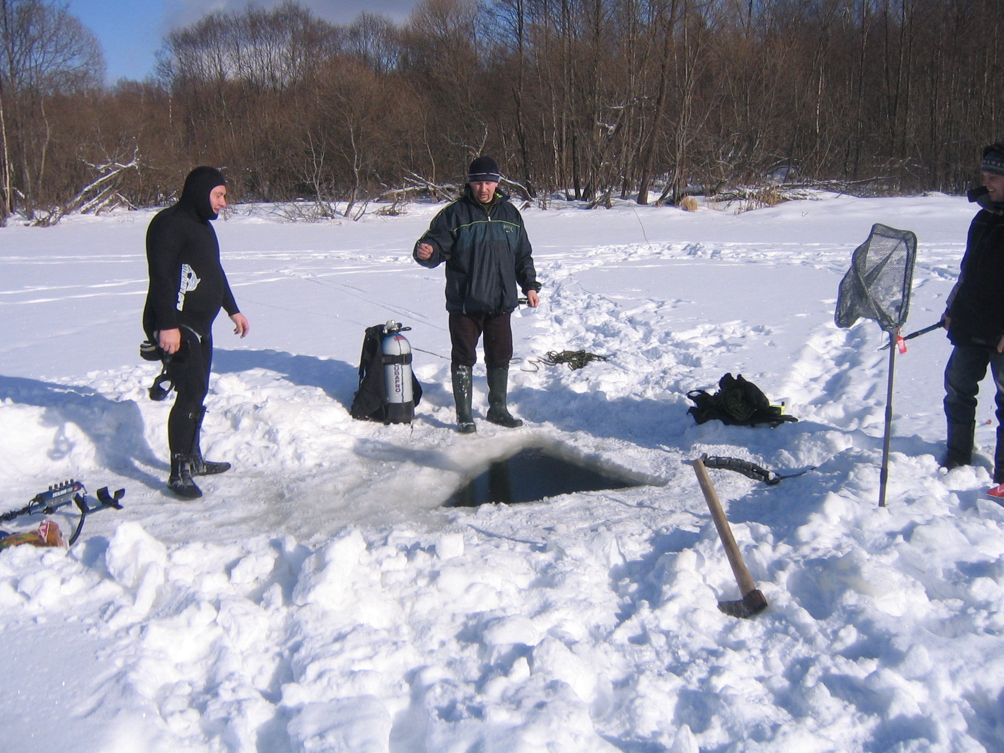 Подлёдные погружения. Дайвинг-клуб «Капитан Морган», Беларусь