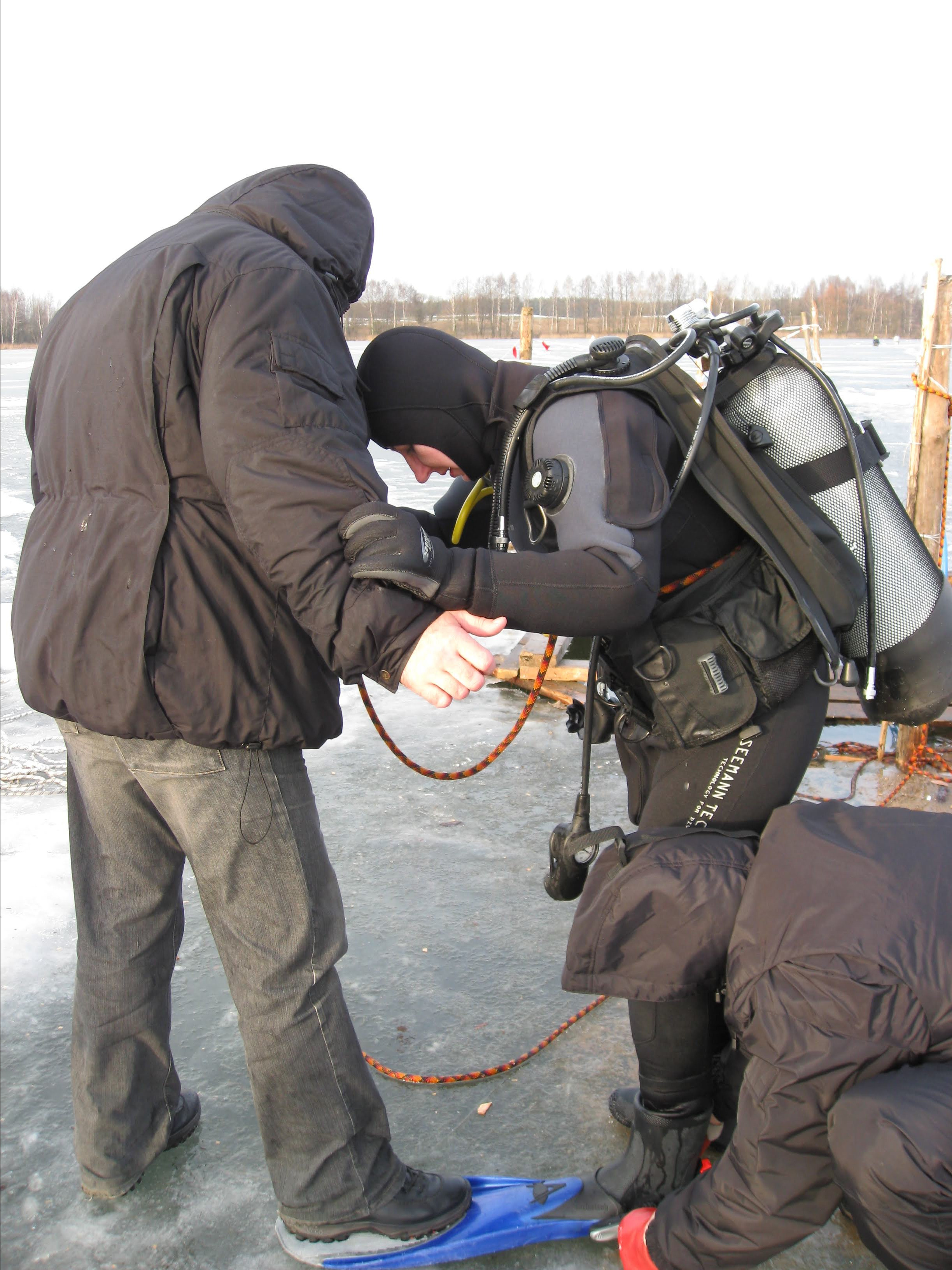 Подлёдные погружения. Дайвинг-клуб «Капитан Морган», Беларусь