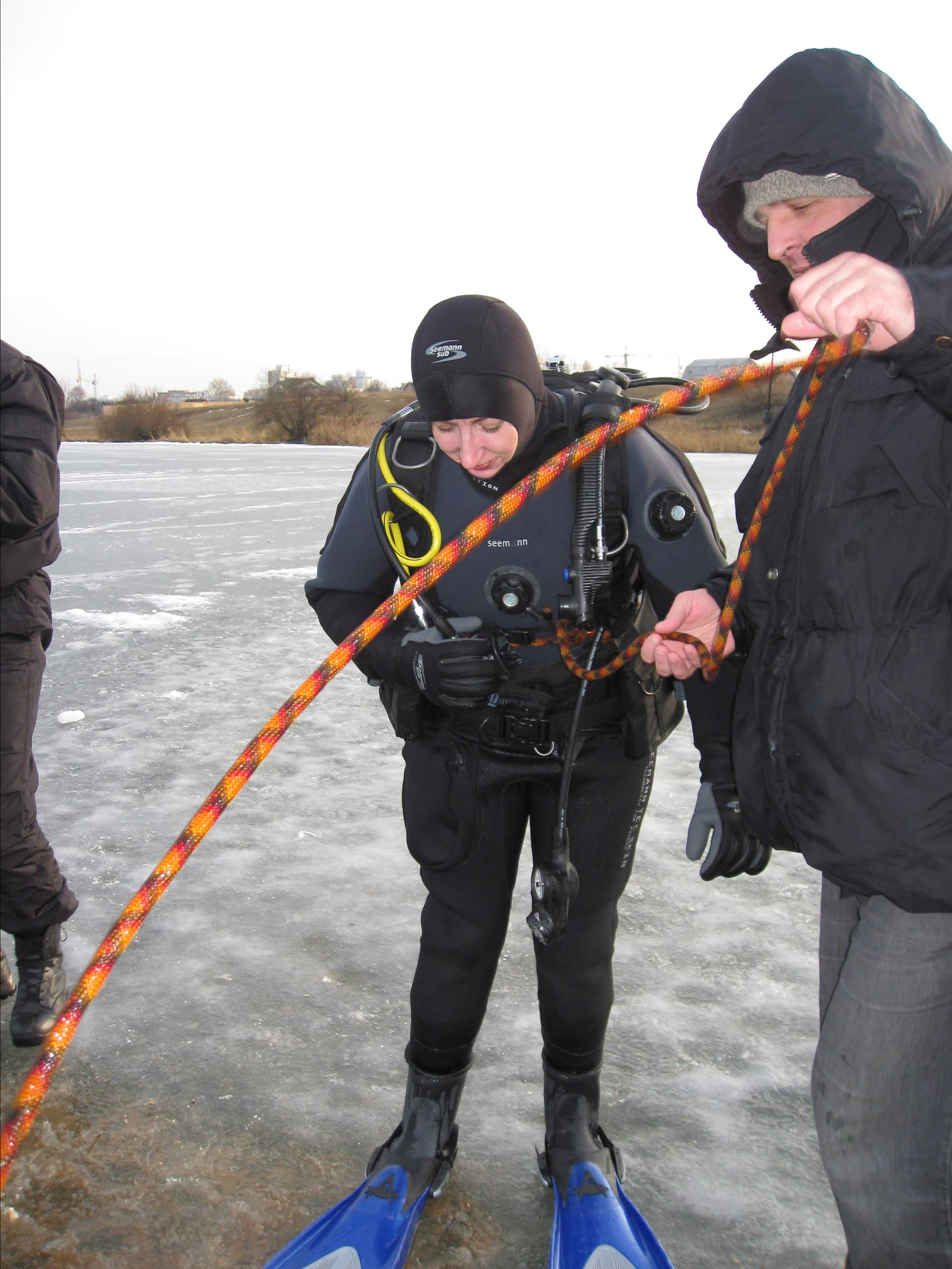 Подлёдные погружения. Дайвинг-клуб «Капитан Морган», Беларусь