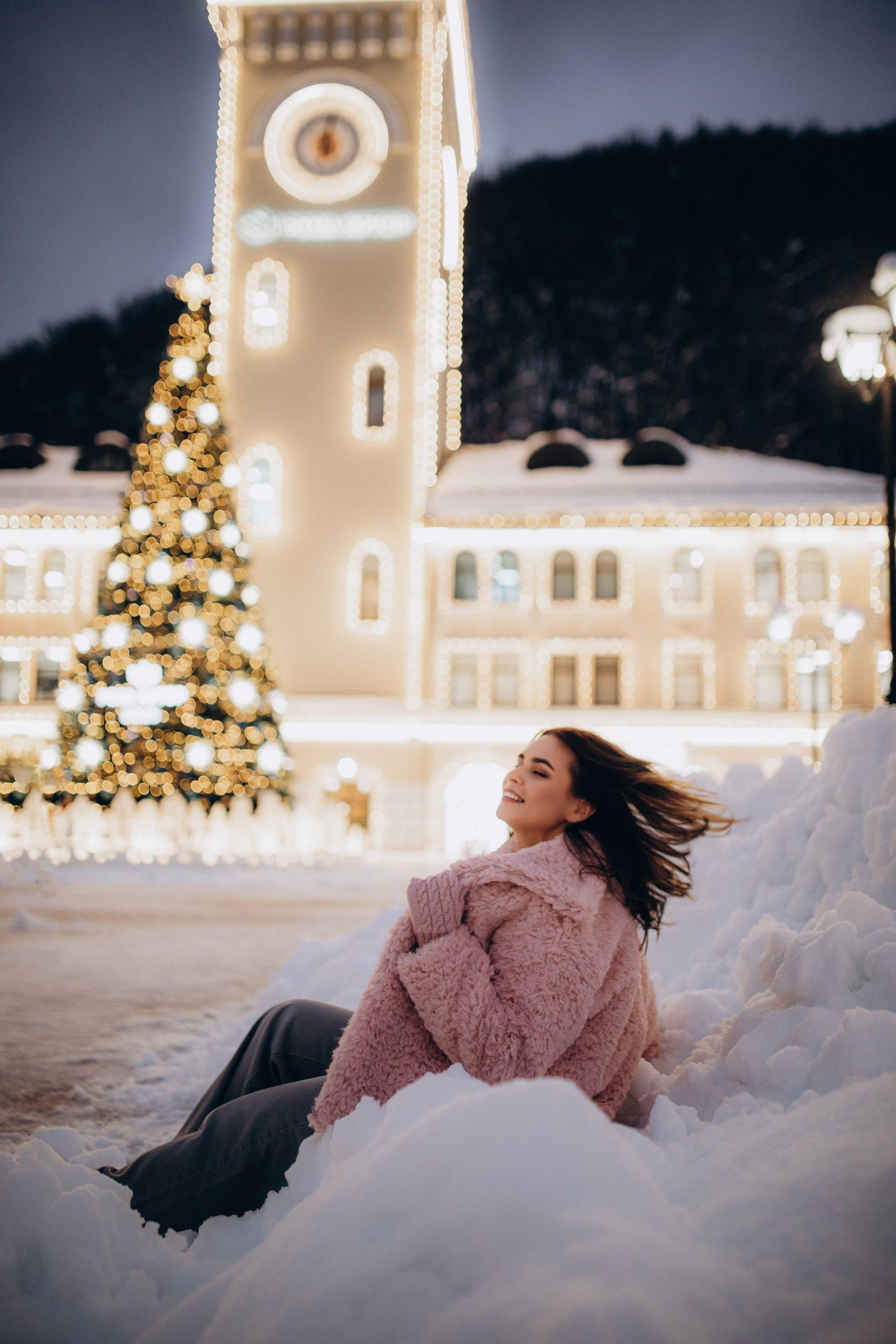 Зимняя прогулка на Розе Хутор с Кристиной. Фотограф Елизавета Балакир