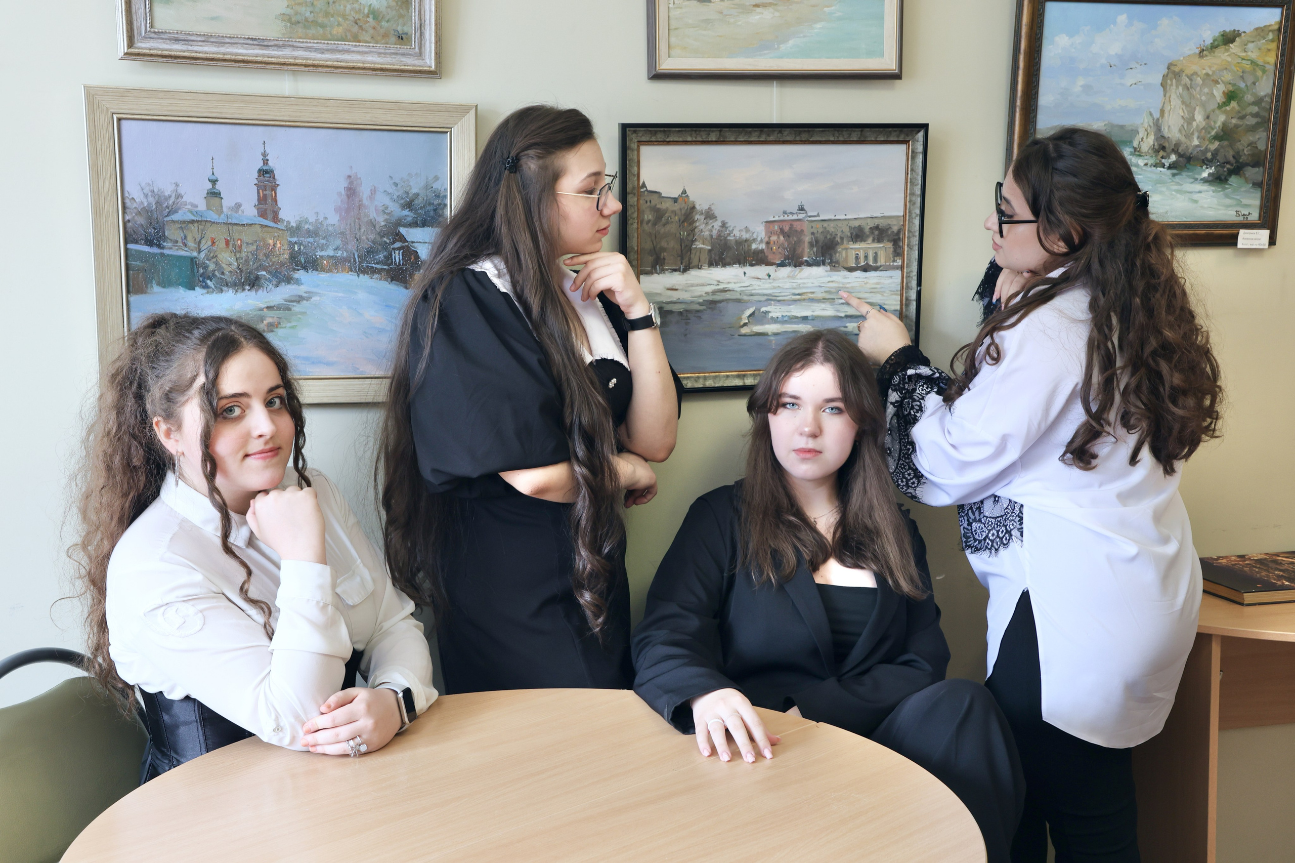 Съёмка в библиотеке. Школьные выпускные альбомы в Москве Марина Николаева