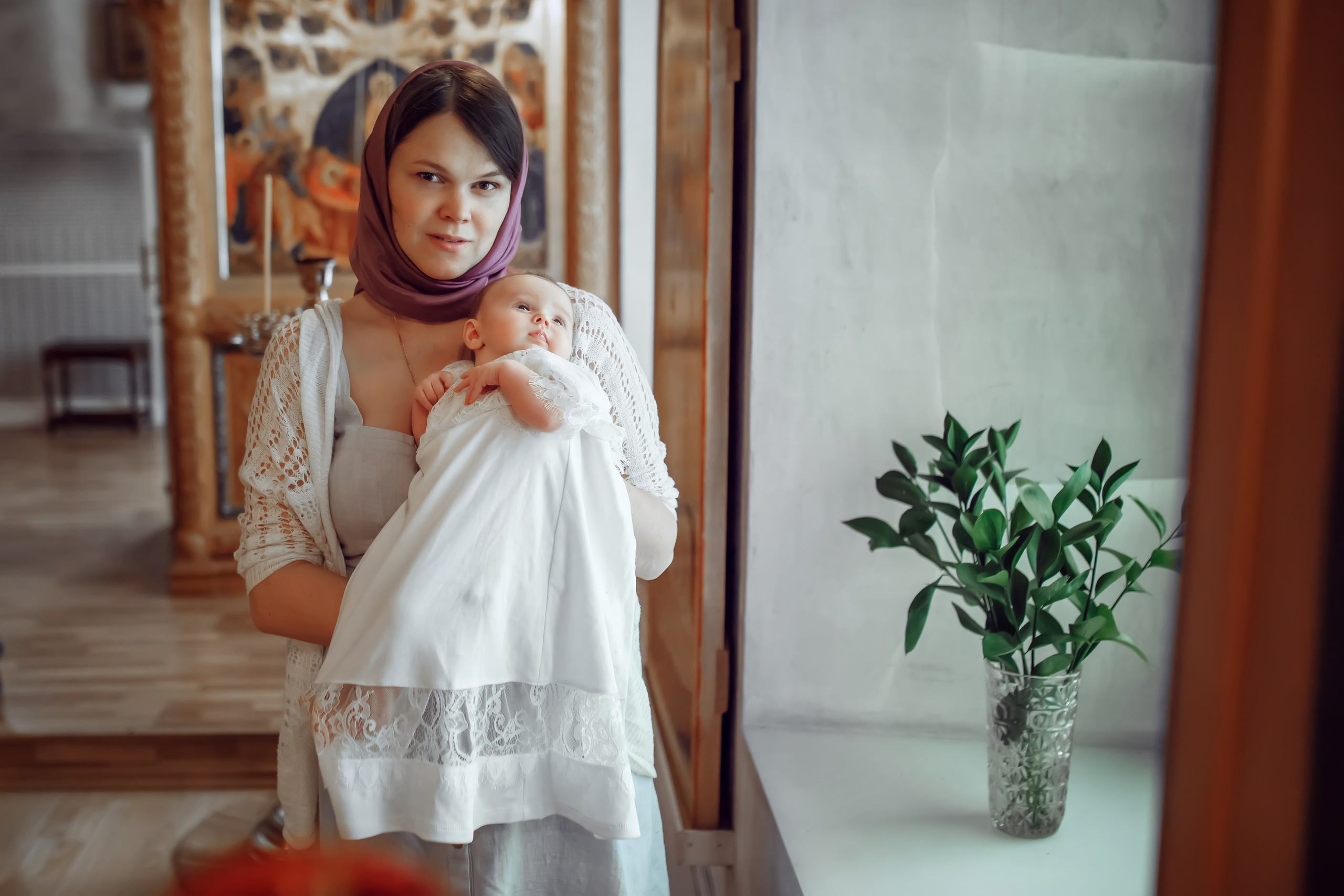 Крещение Александры. Фотограф на Крещение, семейный фотограф в Москве