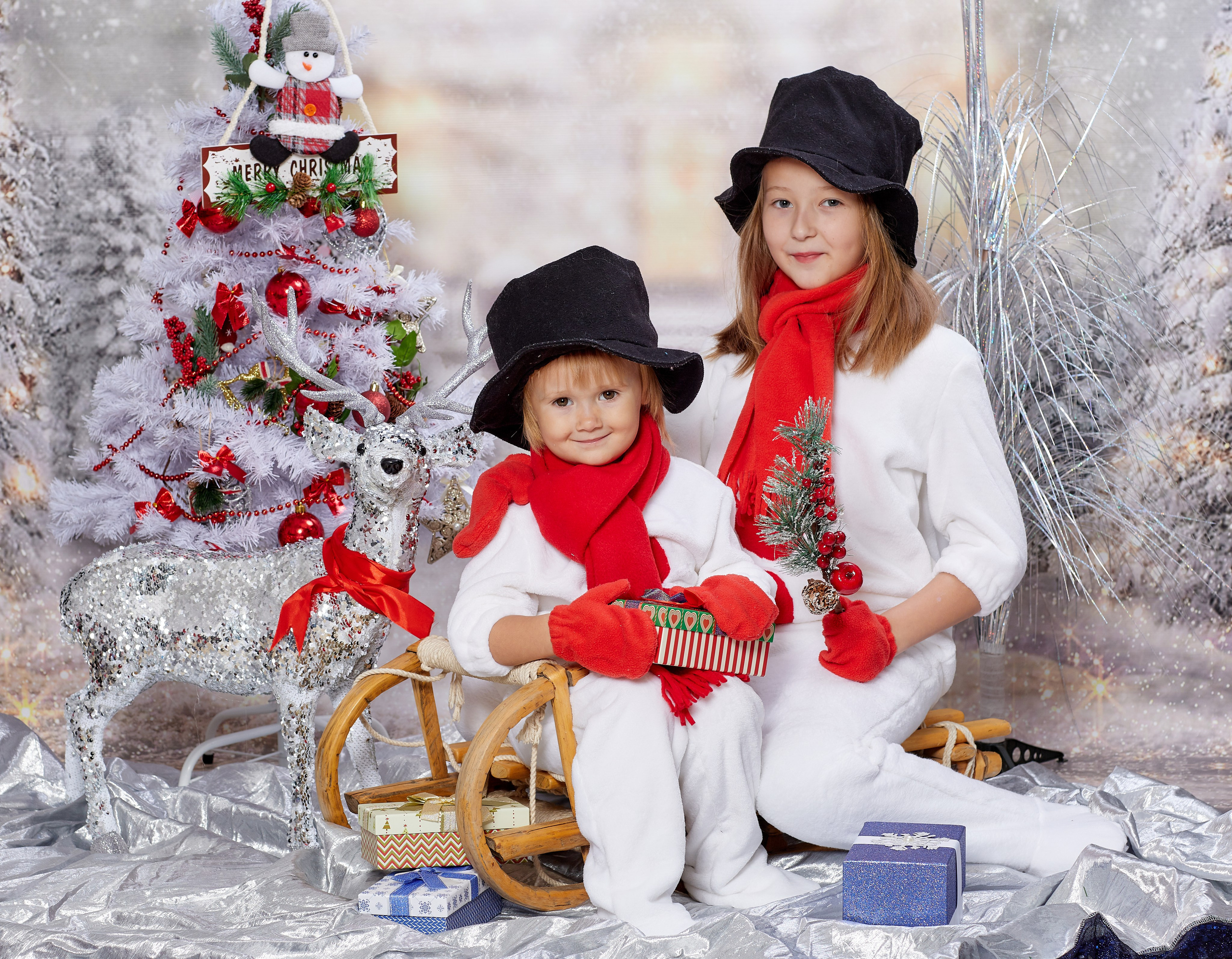 На санях. Детская выездная фотостудия