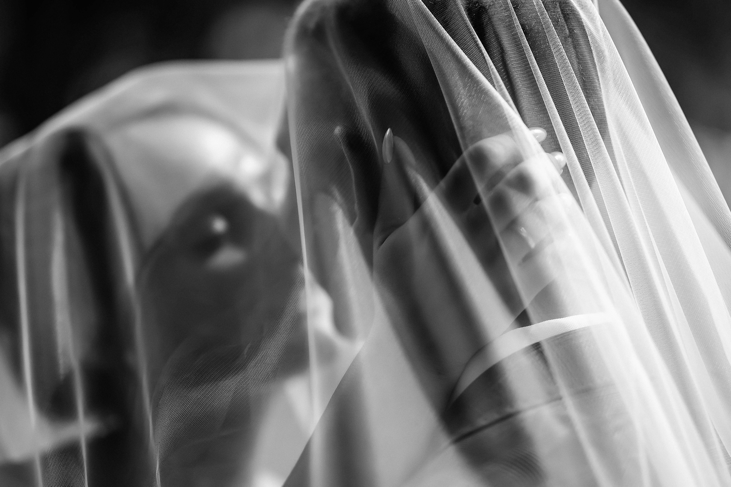 Эених и невесмта целуются под фатой в парке Орленок Фотограф Денис Перминов