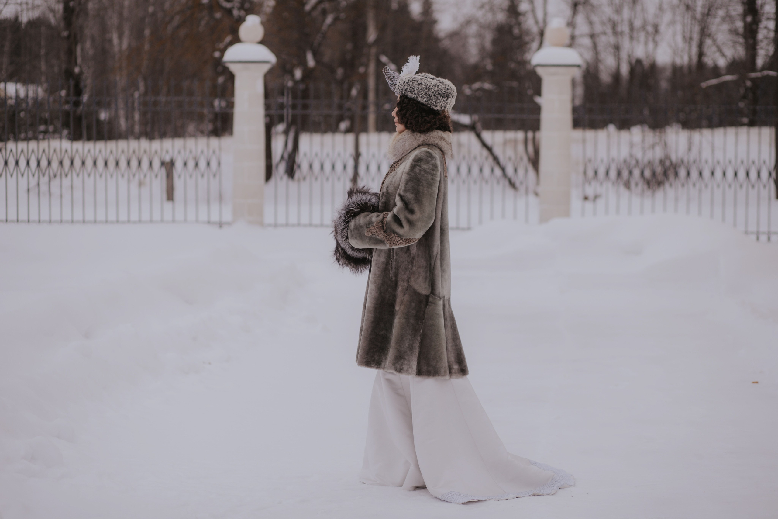 Зима в стиле модерн. Художественная винтажная фотография