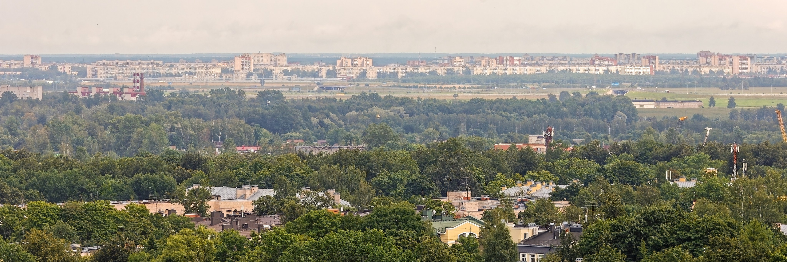 Панорама со смотровой площадки Певческой башни Пушкина