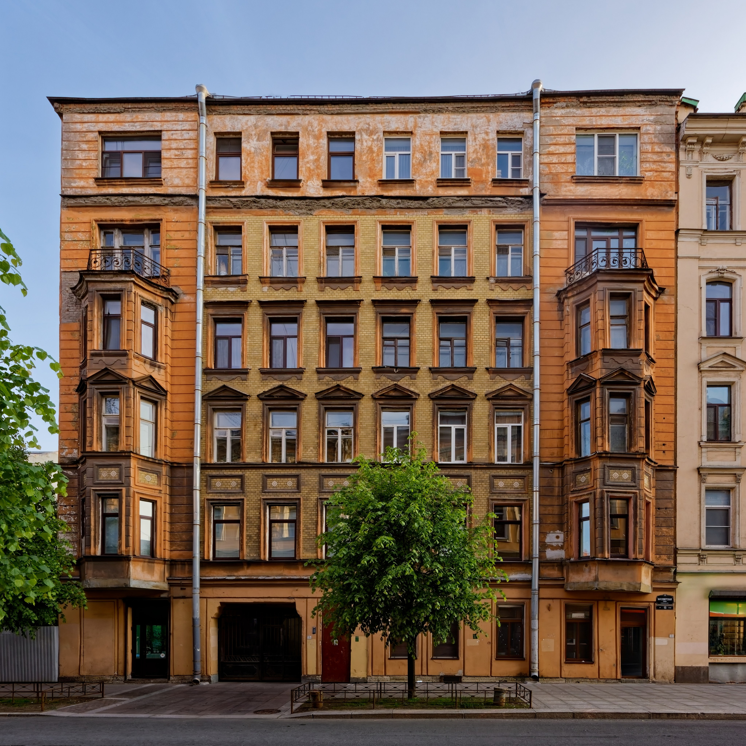 Санкт-Петербург, 9-я Советская, 15. Доходный дом Ивановой. 1912 год.  Гражданский инженер Борис Яковлевич Зонн