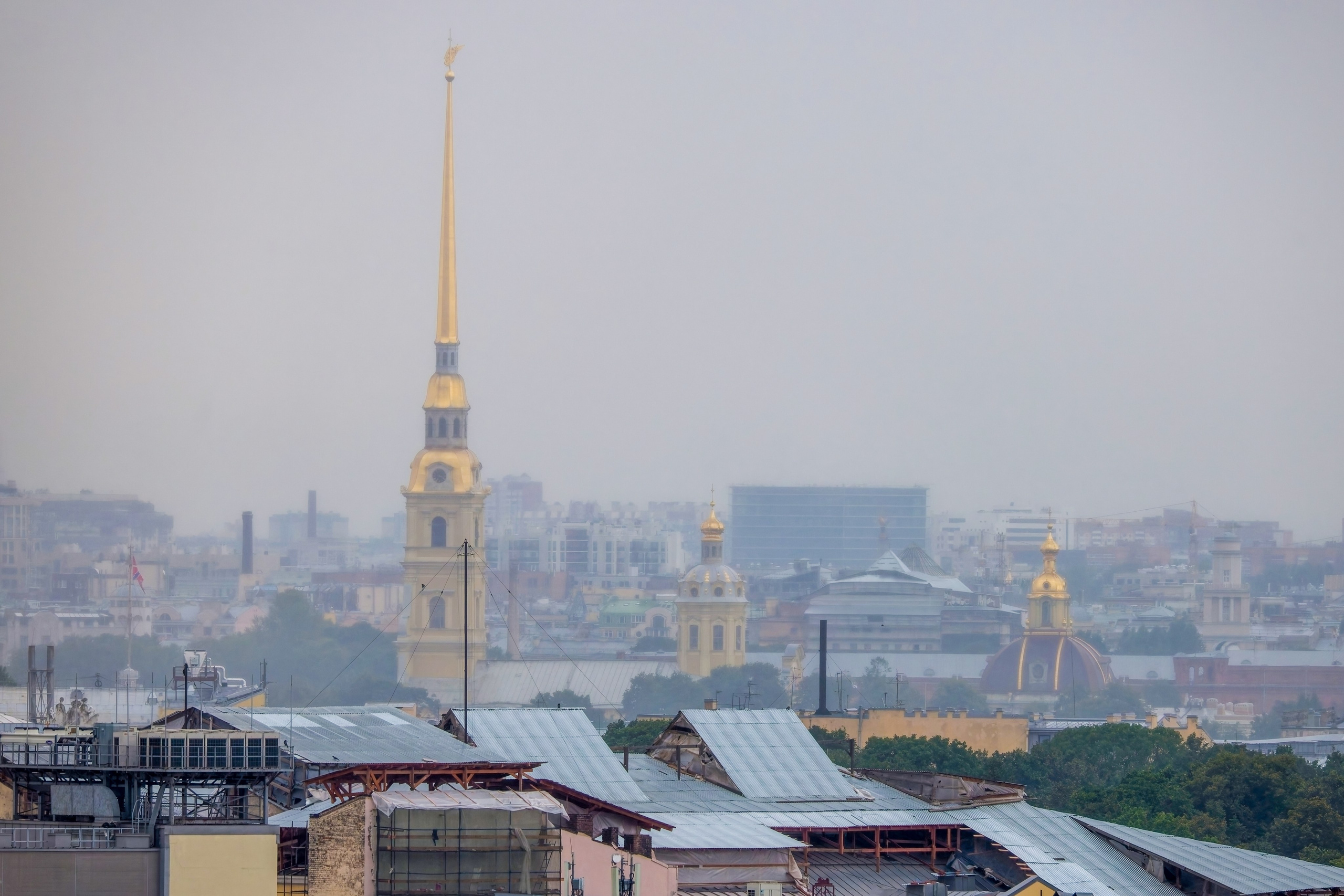 Вид на Петропавловскую крепость со смотровой площадки Владимирского собора Санкт-Петербург