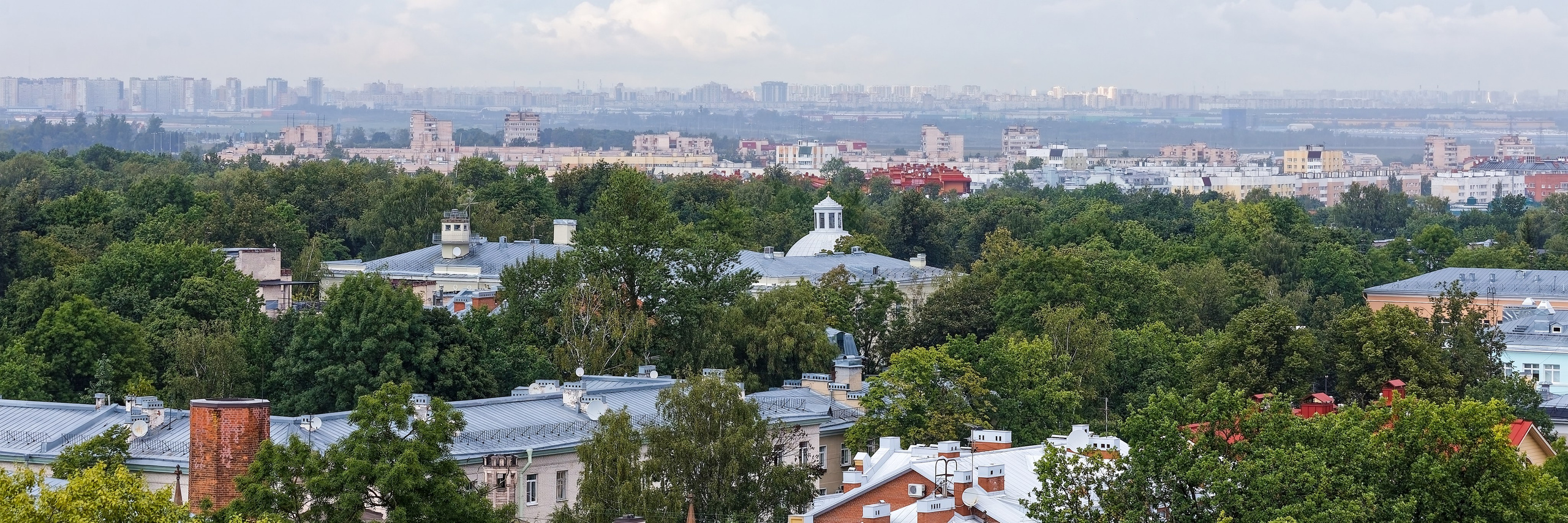 Панорама со смотровой площадки Певческой башни Пушкина