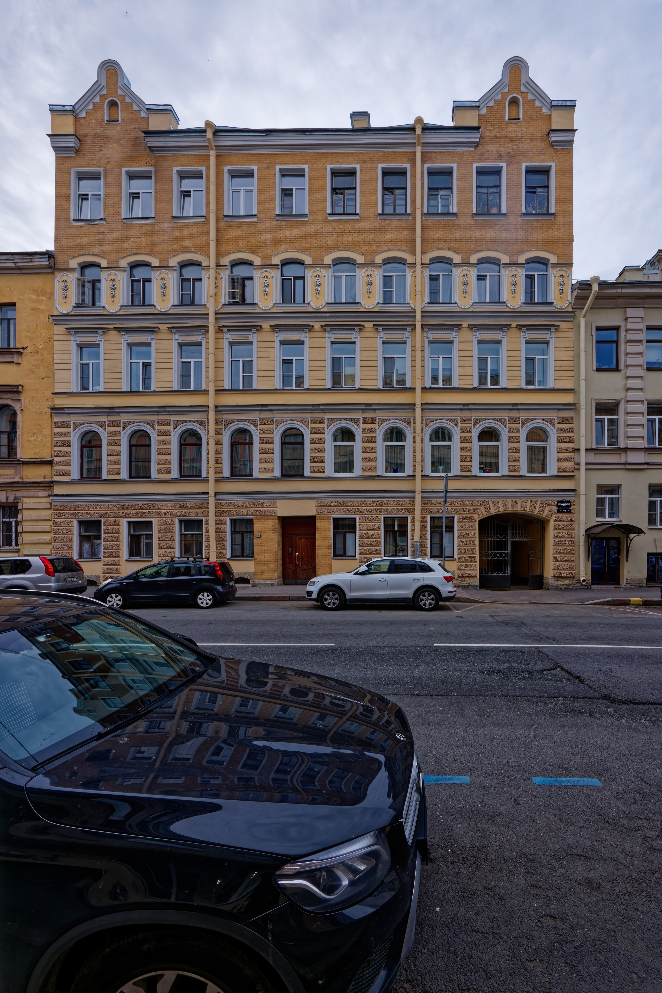 Санкт-Петербург, 7-я Советская улица, 40. Доходный дом Горбачевых. Архитектор Василий Федорович Розинский, 1899 год. Эклектика. ОКН 7831935000