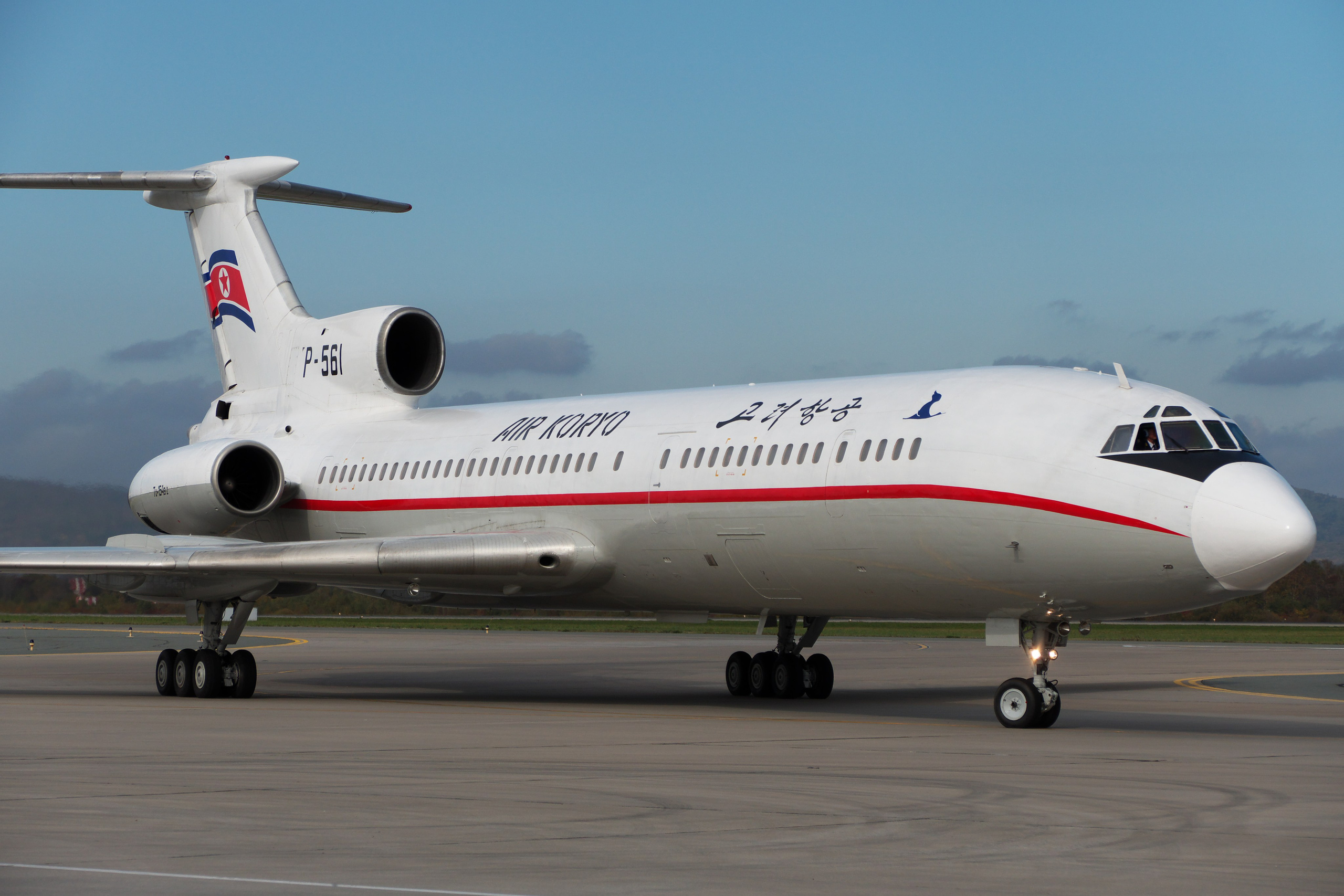 Ту-154Б-2 а/к "Air Koryo" на рулении, авиаспоттинг 2018