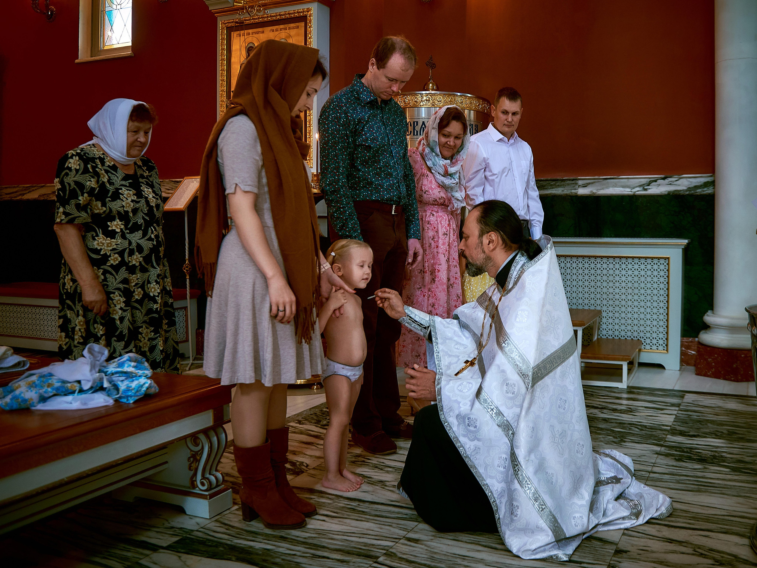 Крещение Кристины | Храм «Спас на Каменке». Свадебный фотограф в Санкт-Петербурге Славин Денис