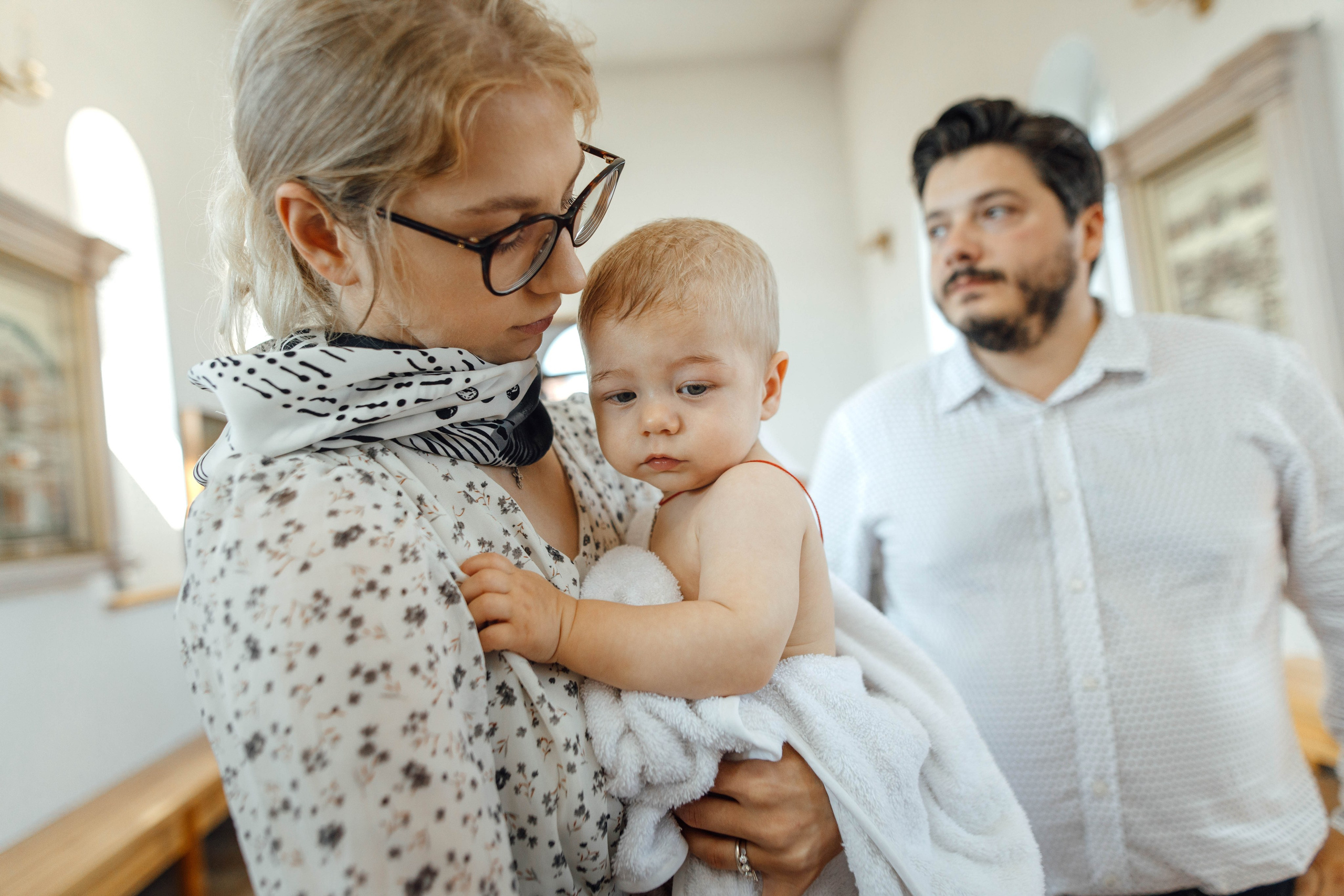 Крещение Энвера (Михаила), д. Колядищи, храм Успения Пр. Богородицы, август 2025