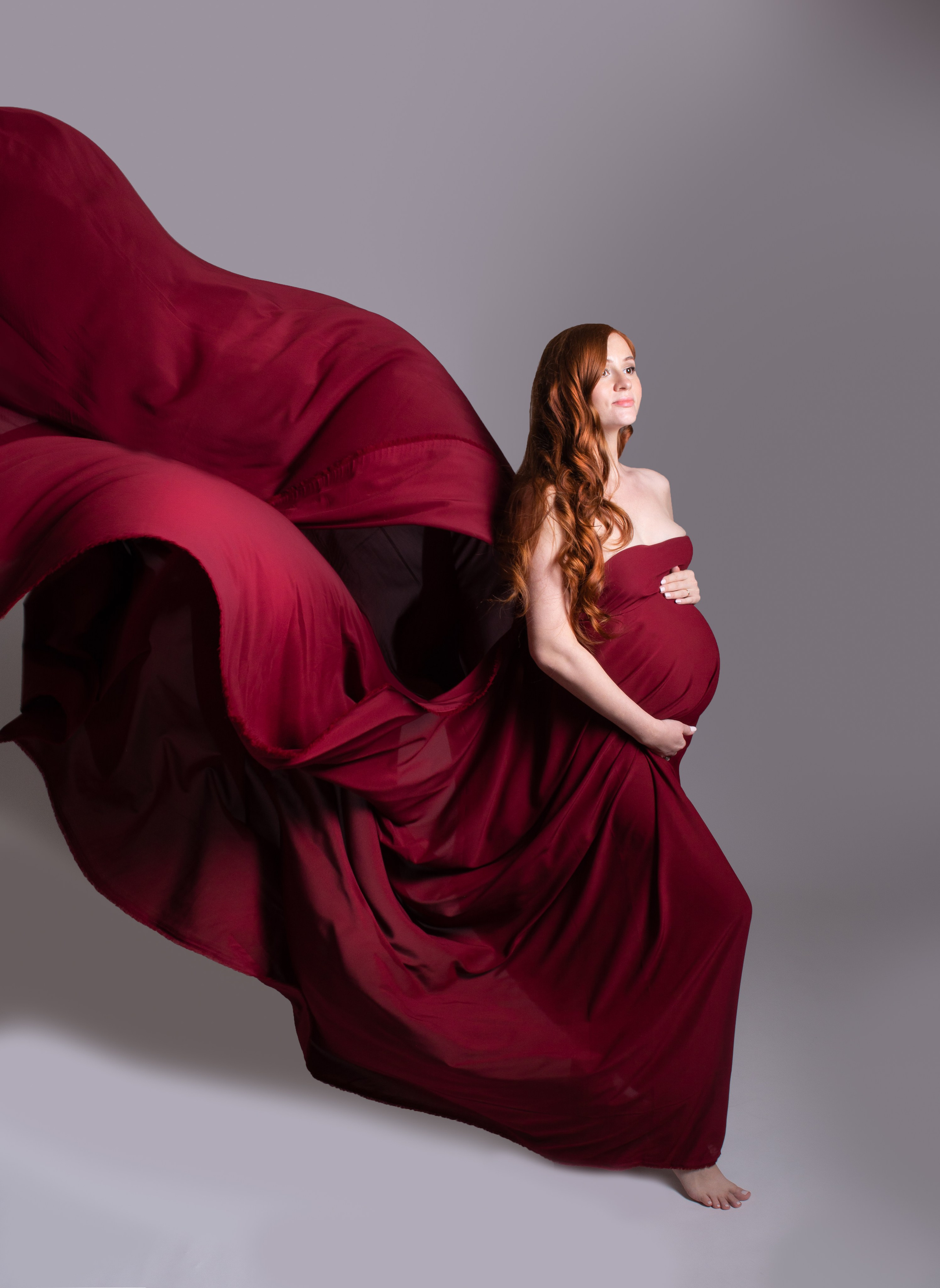 В летящих тканях. Фотосессия беременности — Крылова Натали — Москва