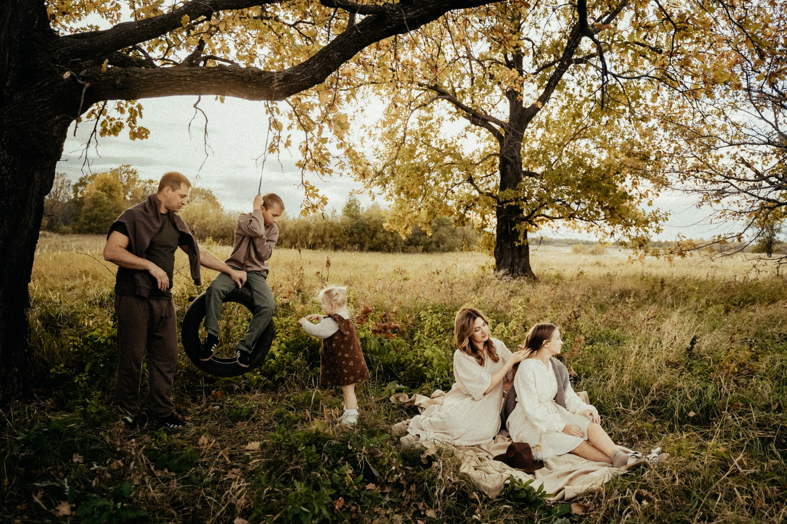 Семья на природе