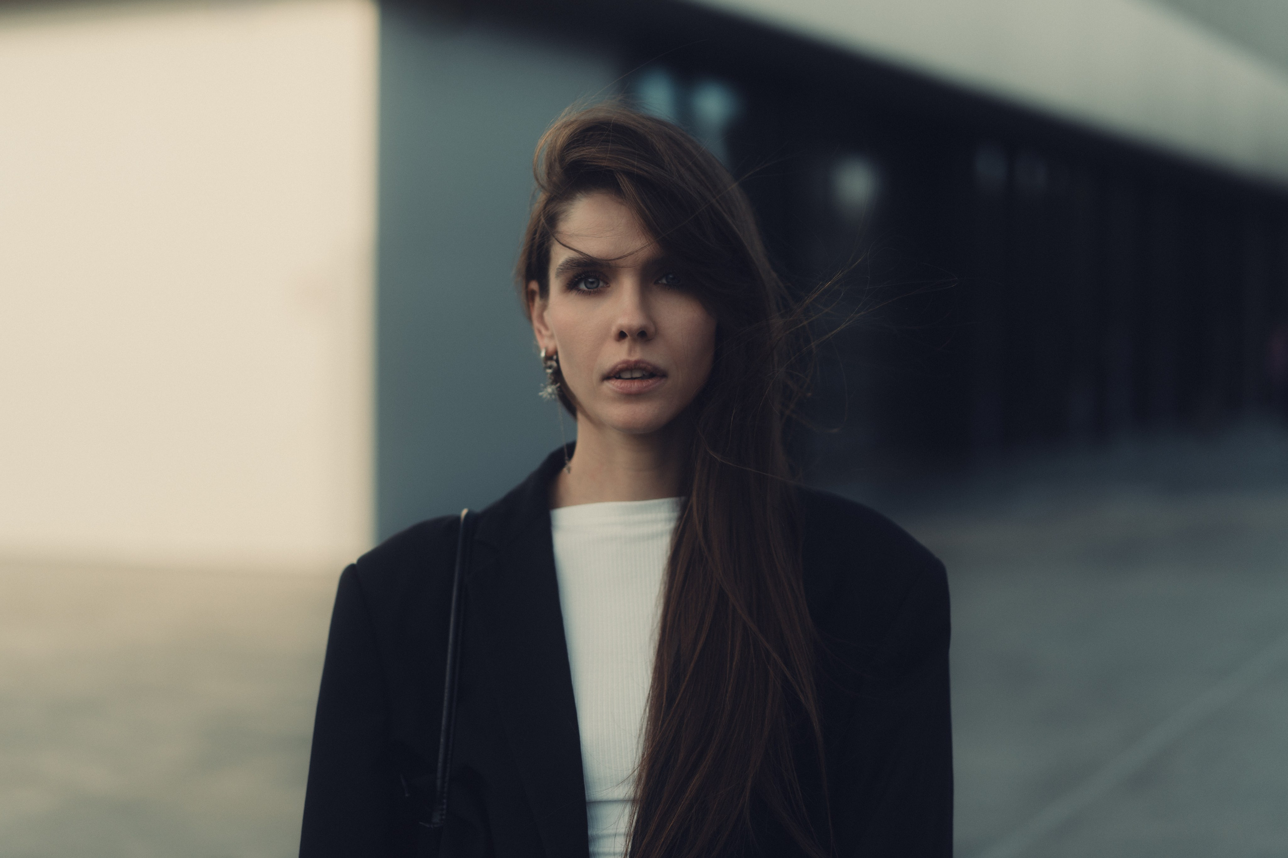 Women's portrait photo shoot at the Uram skate park in Kazan
