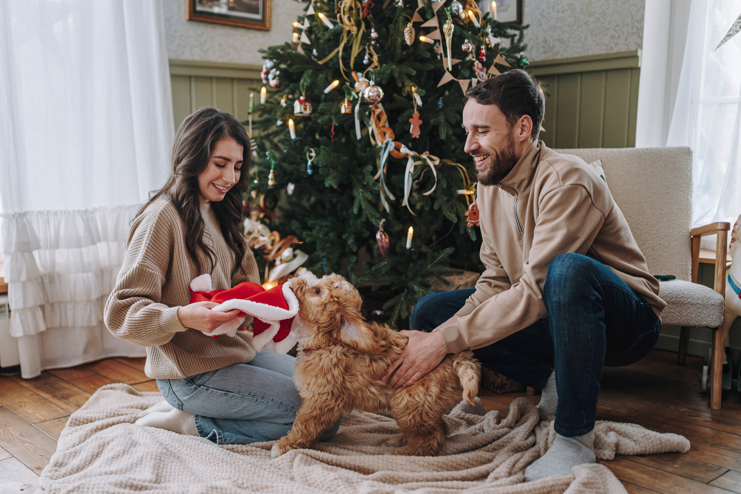 Мёрфи, Таня и Антон. Фотограф анималист в Спб недорого Олеся Майорова