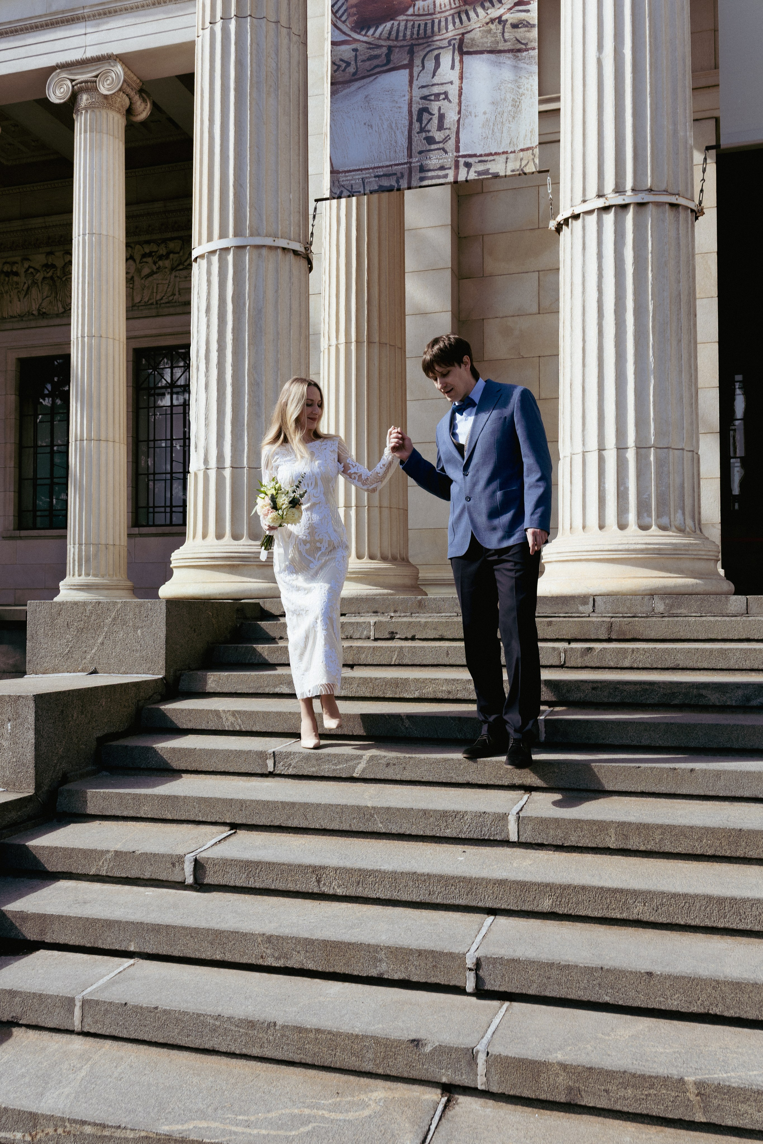 Свадьба — Пушкинский музей. Фотограф в Москве Зябченко Екатерина. Съемки беременности, love story, семейный, портреты в студии и на улице