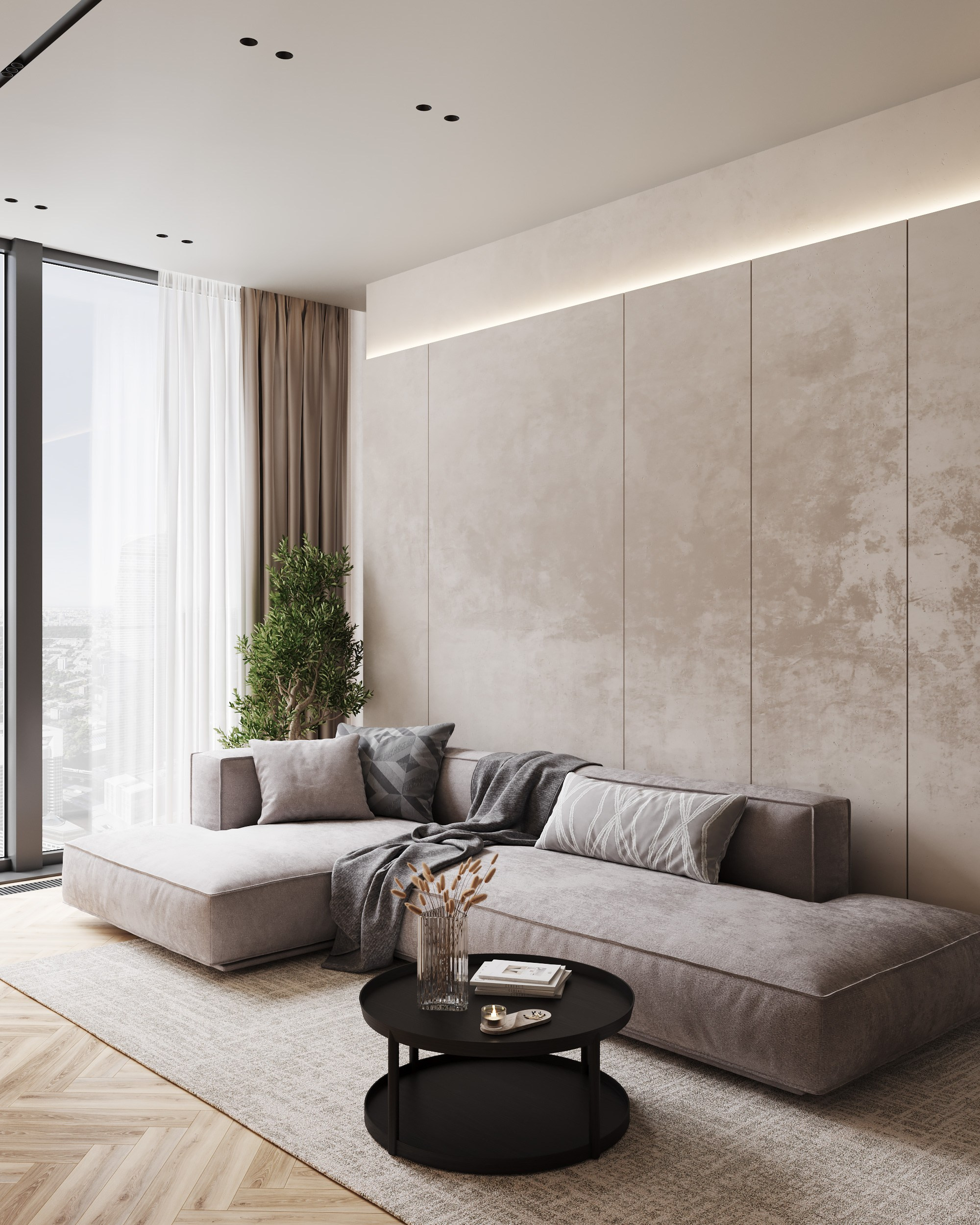 Neva Towers. Дизайн интерьера | 3D визуализация | Миланская Марина