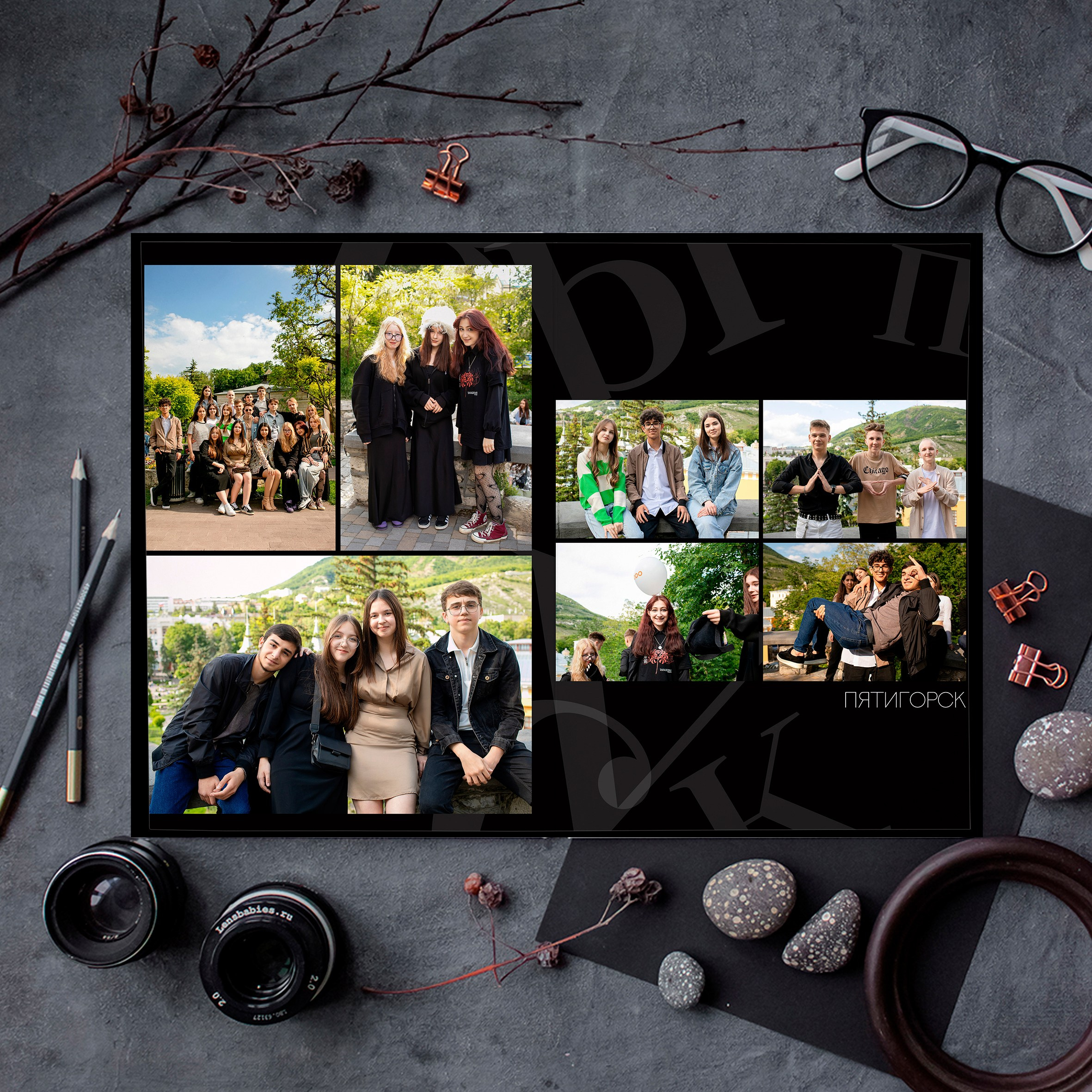 Черно- белый алфавит 11 разворотов. Ваш выпускной альбом Ессентуки Пятигорск Кисловодск и весь КМВ
