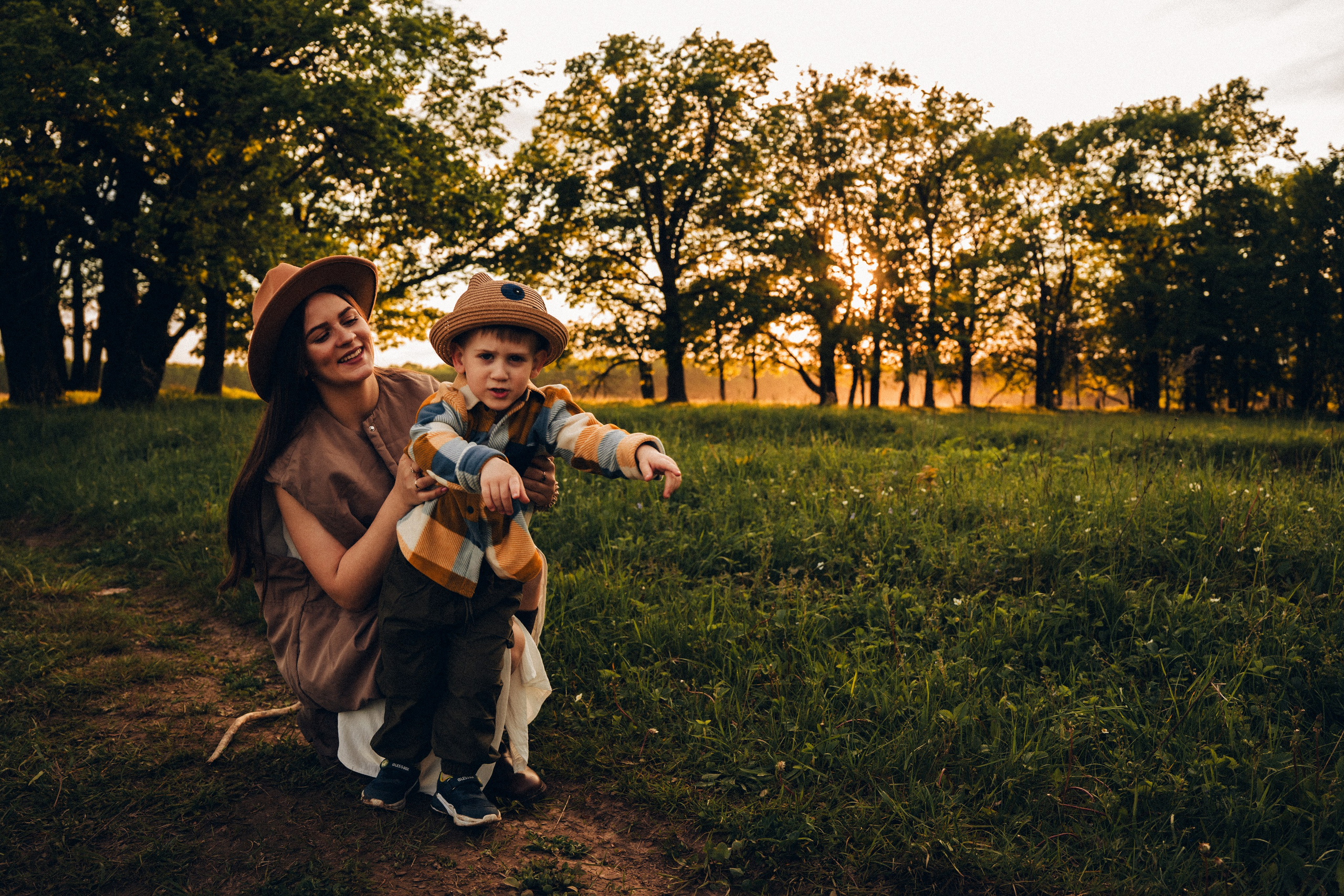 Семейная съемка на закате