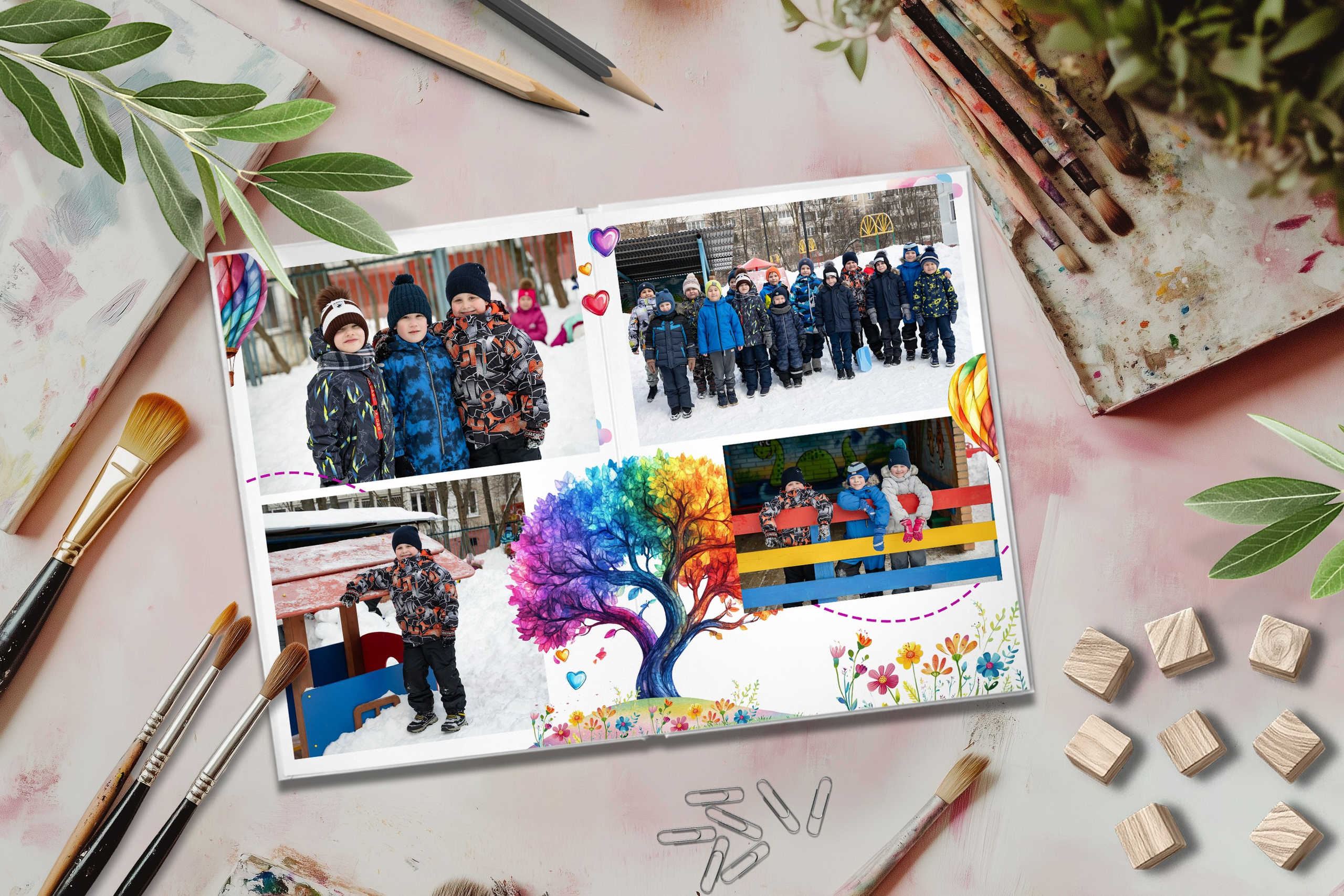 Дизайн «Воздушный шар». Шаблоны и дизайны выпускных альбомов и фотокниг