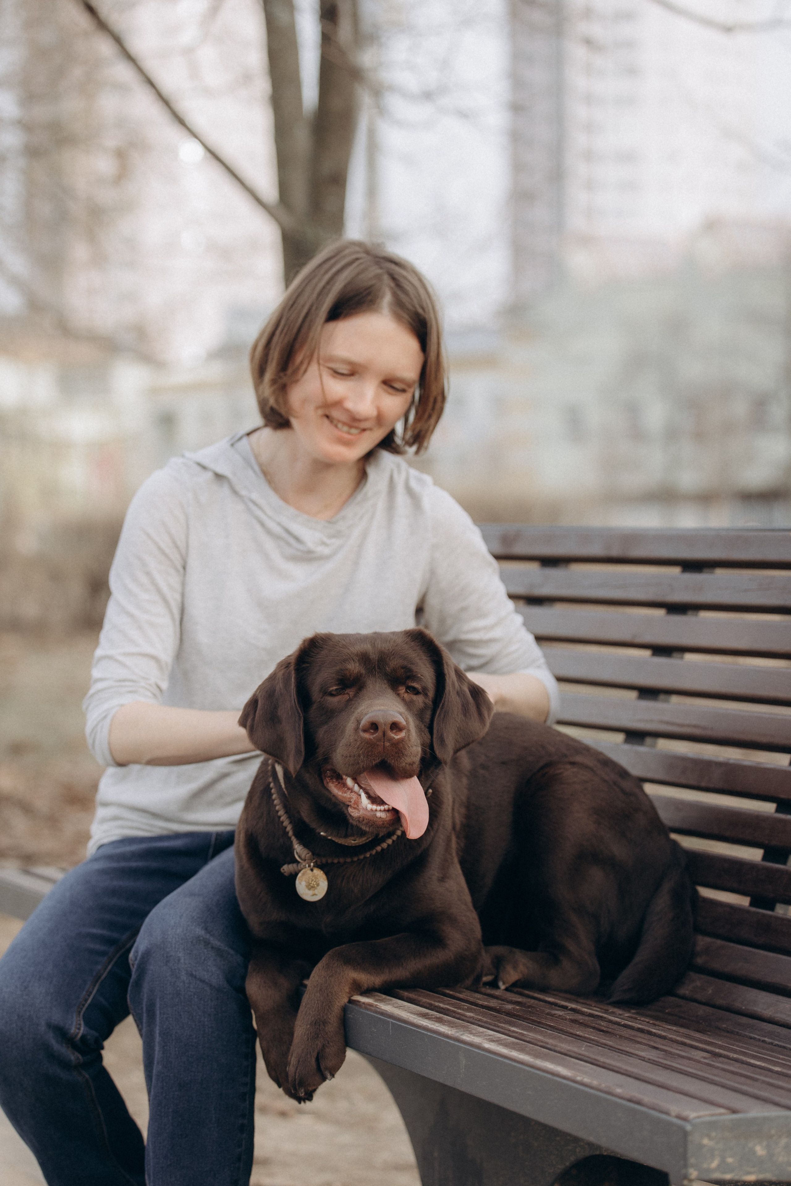 Наталия и Пальма в парке. Фотограф анималист в Казани Алина Сулейманова. Фотограф животных