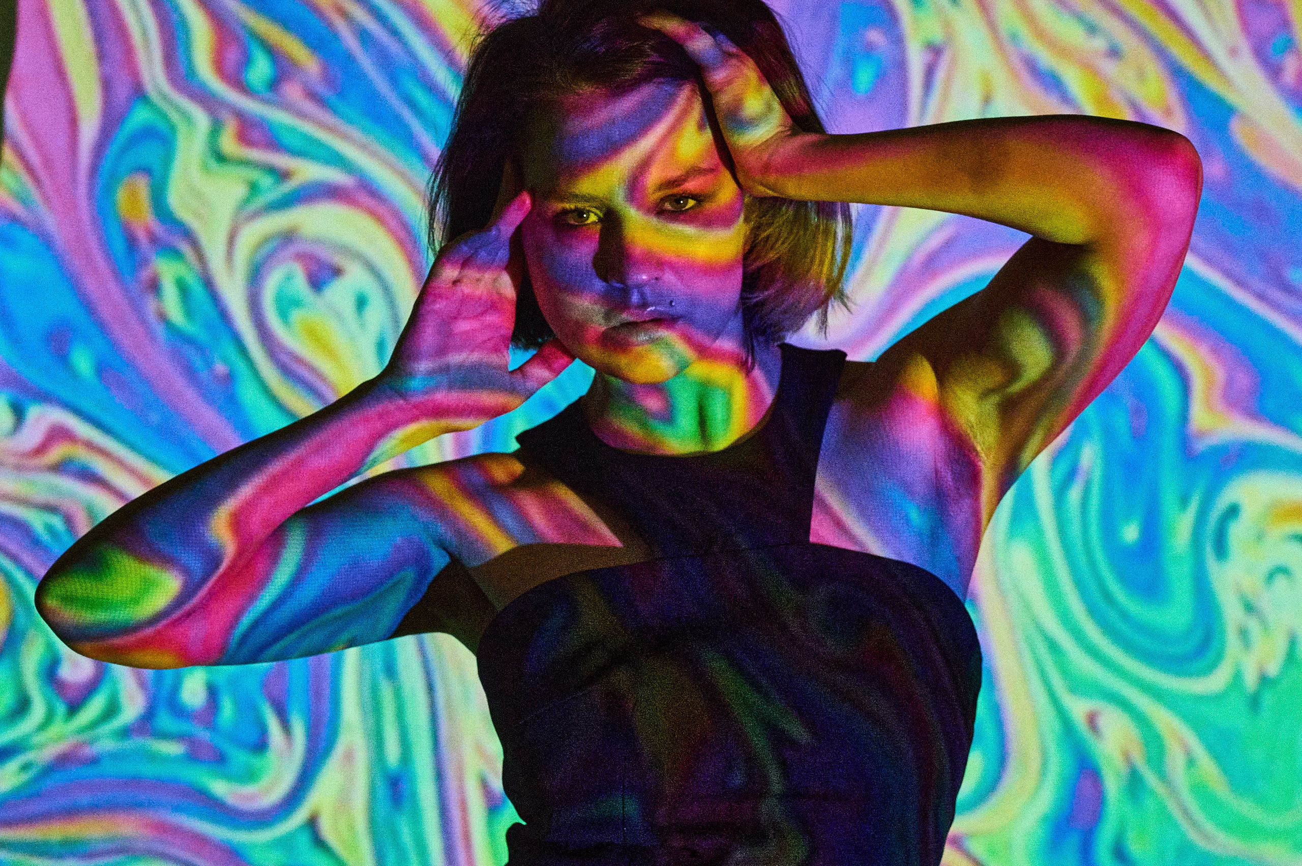 Фотосессия Ксении с проектором