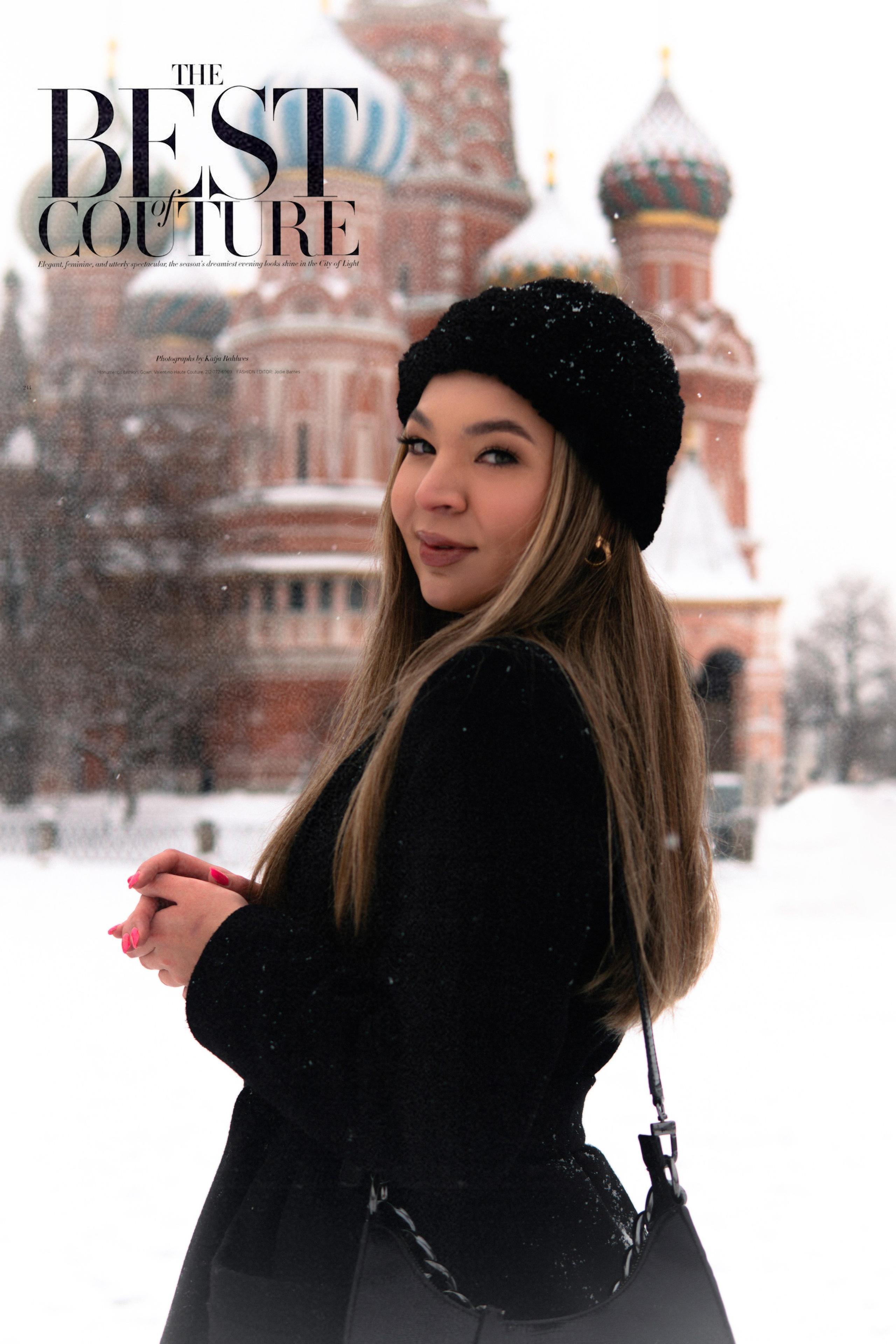 Зимняя фотосессия на Красной площади. Винтаж фото. Фотограф Наталья Воронина Москва