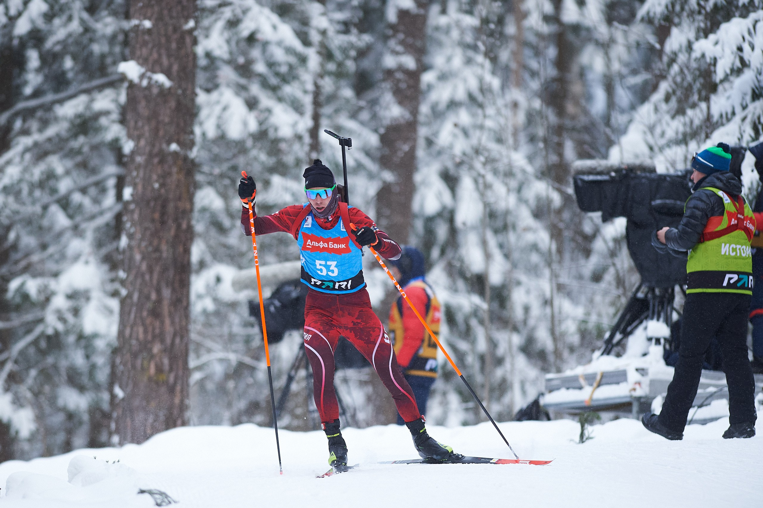Биатлон. Чемпионат России — 2024/2025, 3-й этап, Ижевск. Спринт. Мужчины. Спортивный репортажный фотограф в Ижевске Сергей Мерзляков