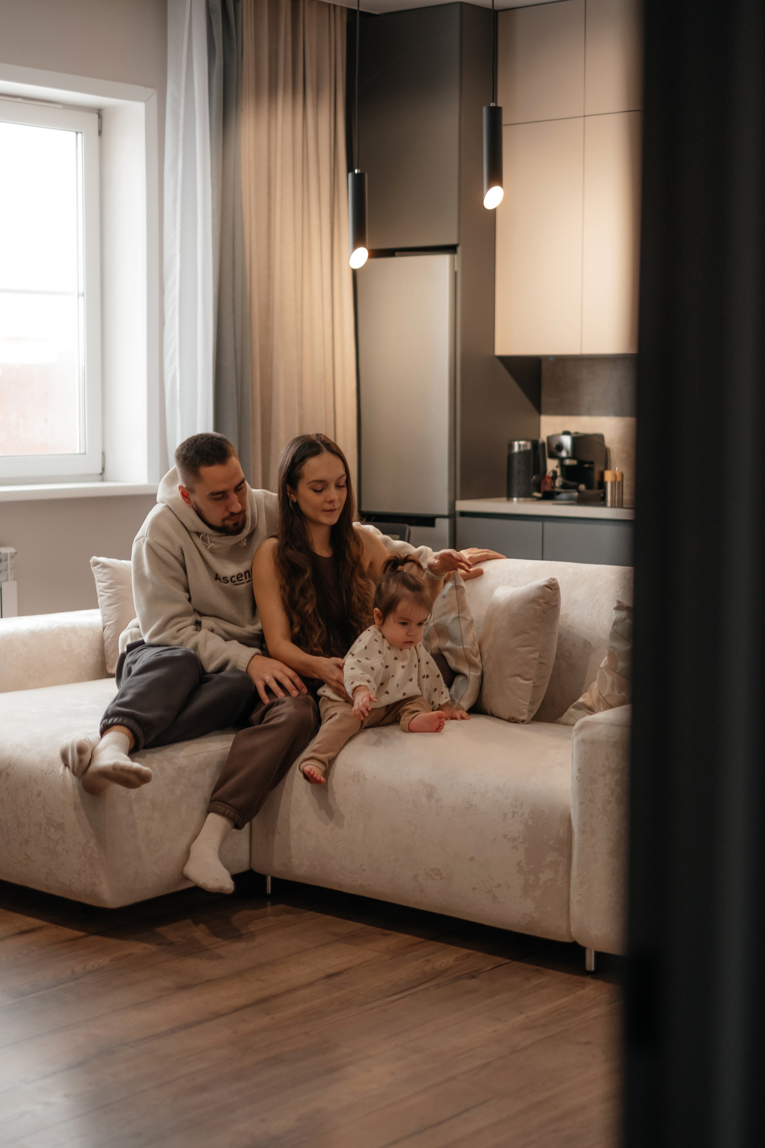 Катя, Саша и Еся | домашняя съемка. Фотограф в Новосибирске Диана Ильиных