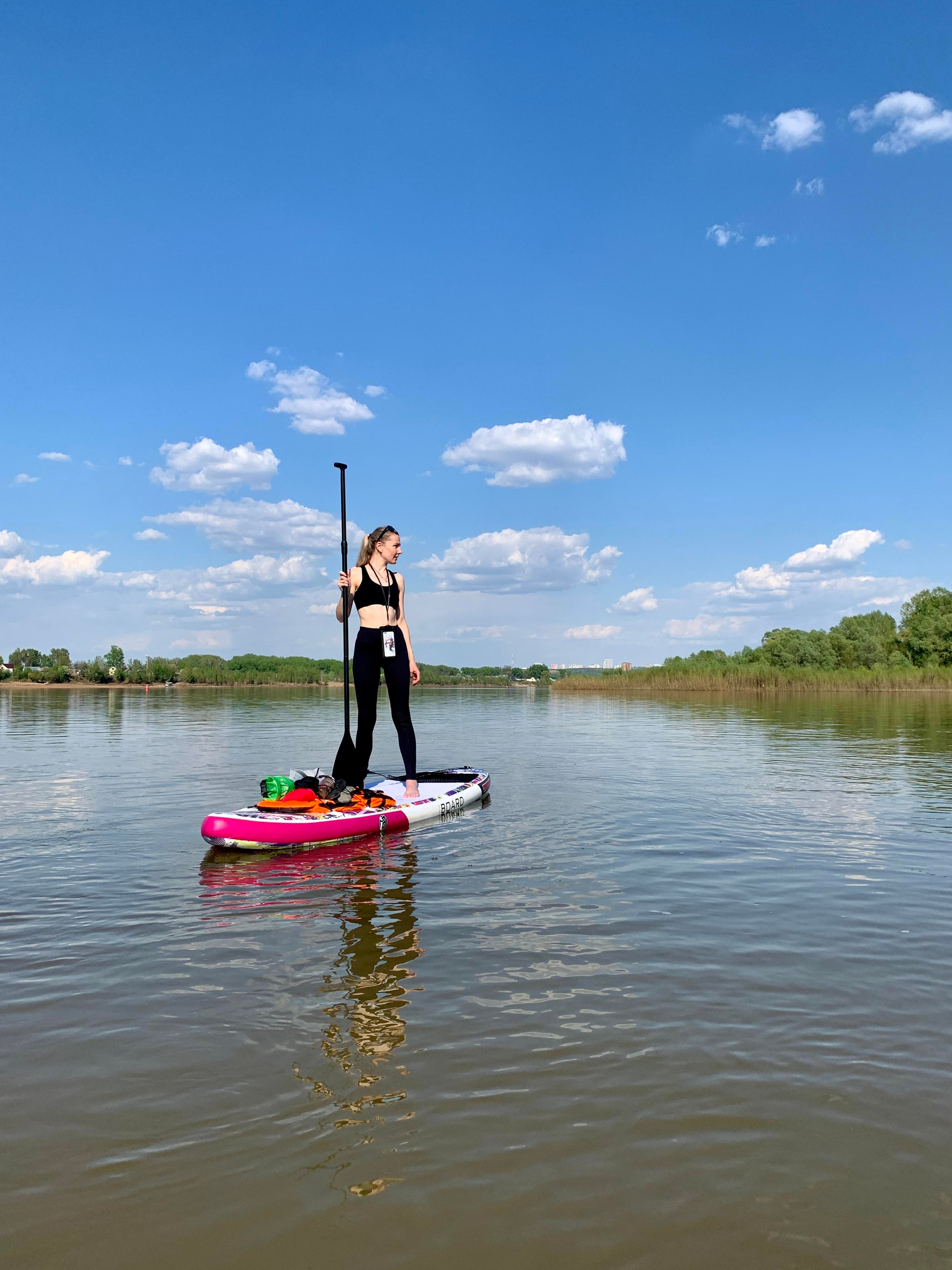 Прогулка на сапбордах в Уфе с Монумента до Затона