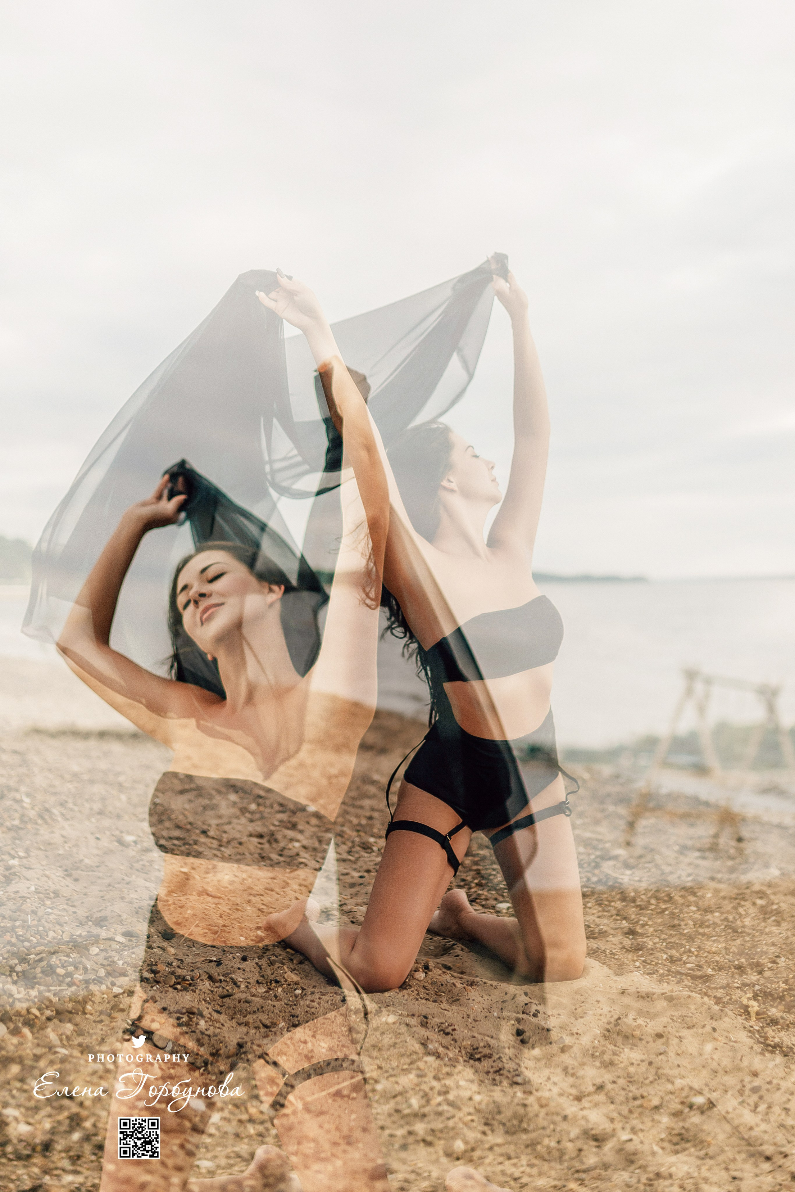 Черная серия с тканью. Набережная. Александра и Таисия. Июль 2025 г. Фотограф Пермь. Свадьбы. Семья и дети, школа, д. сад. Фотокниги