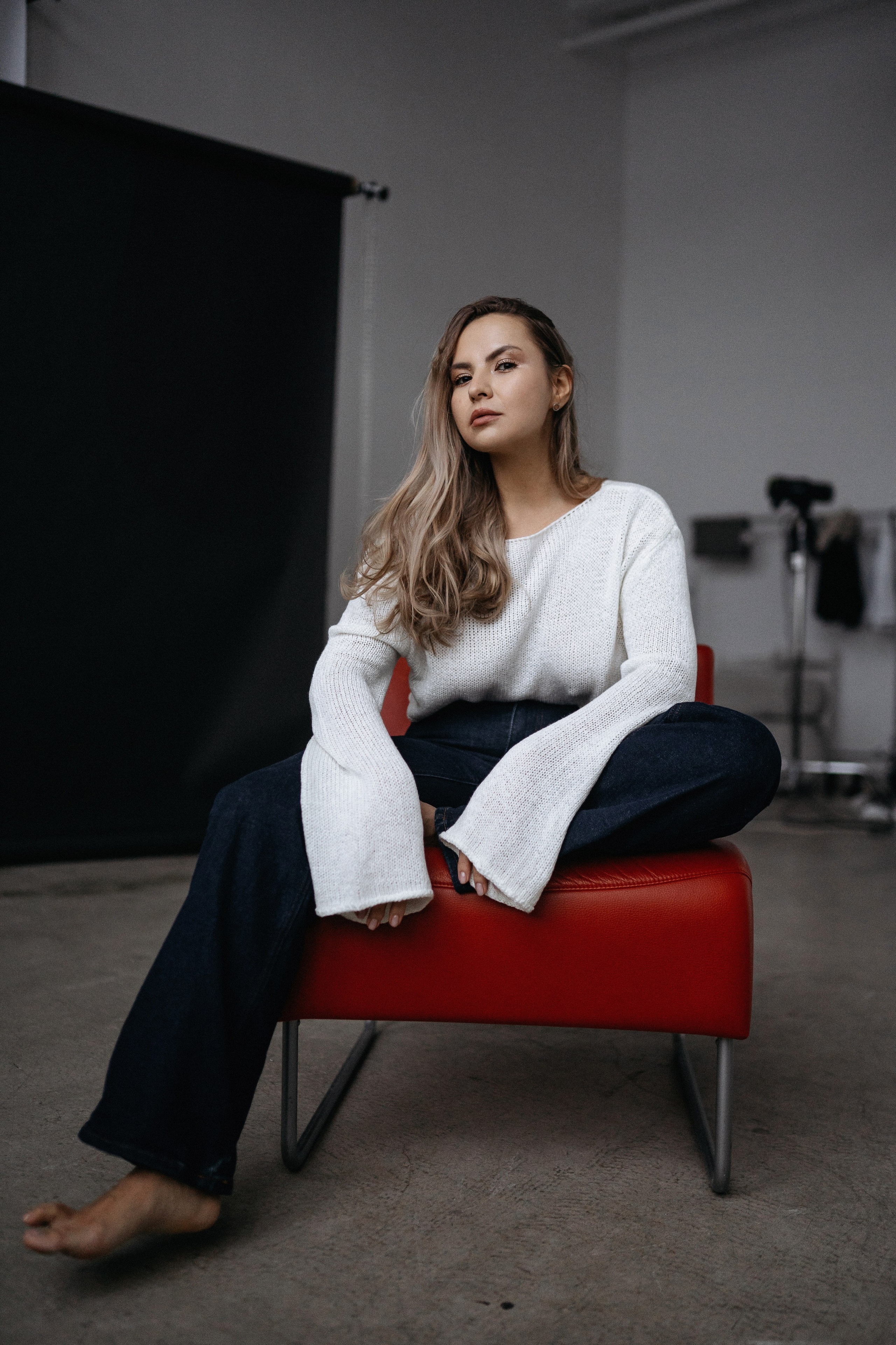 Марина в студии. Портретный фотограф в Москве Ольга Акушко