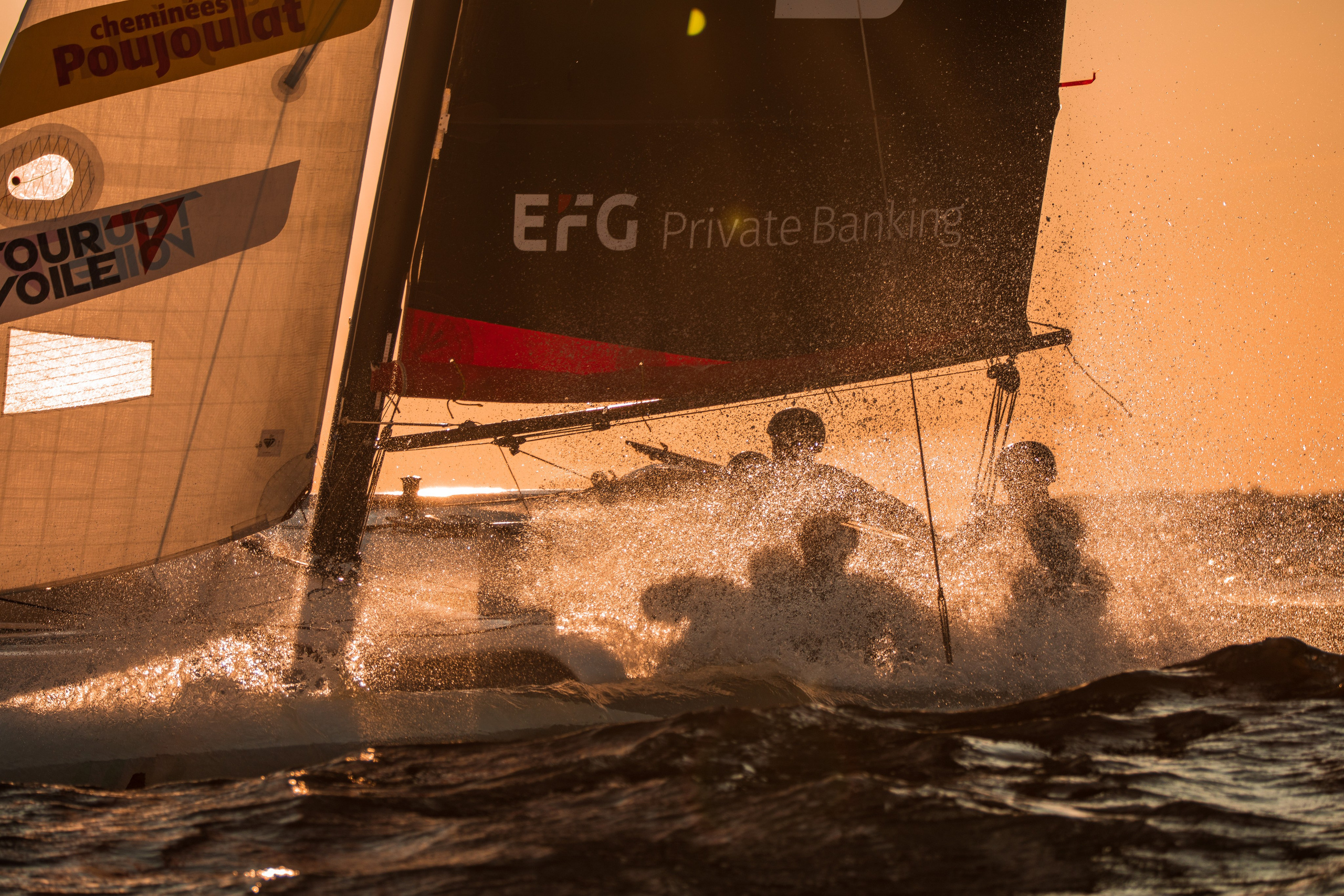 Фотография вошла топ-80 международного конкурса парусной фотографии Mirabaud Yacht Racing Image 2023.