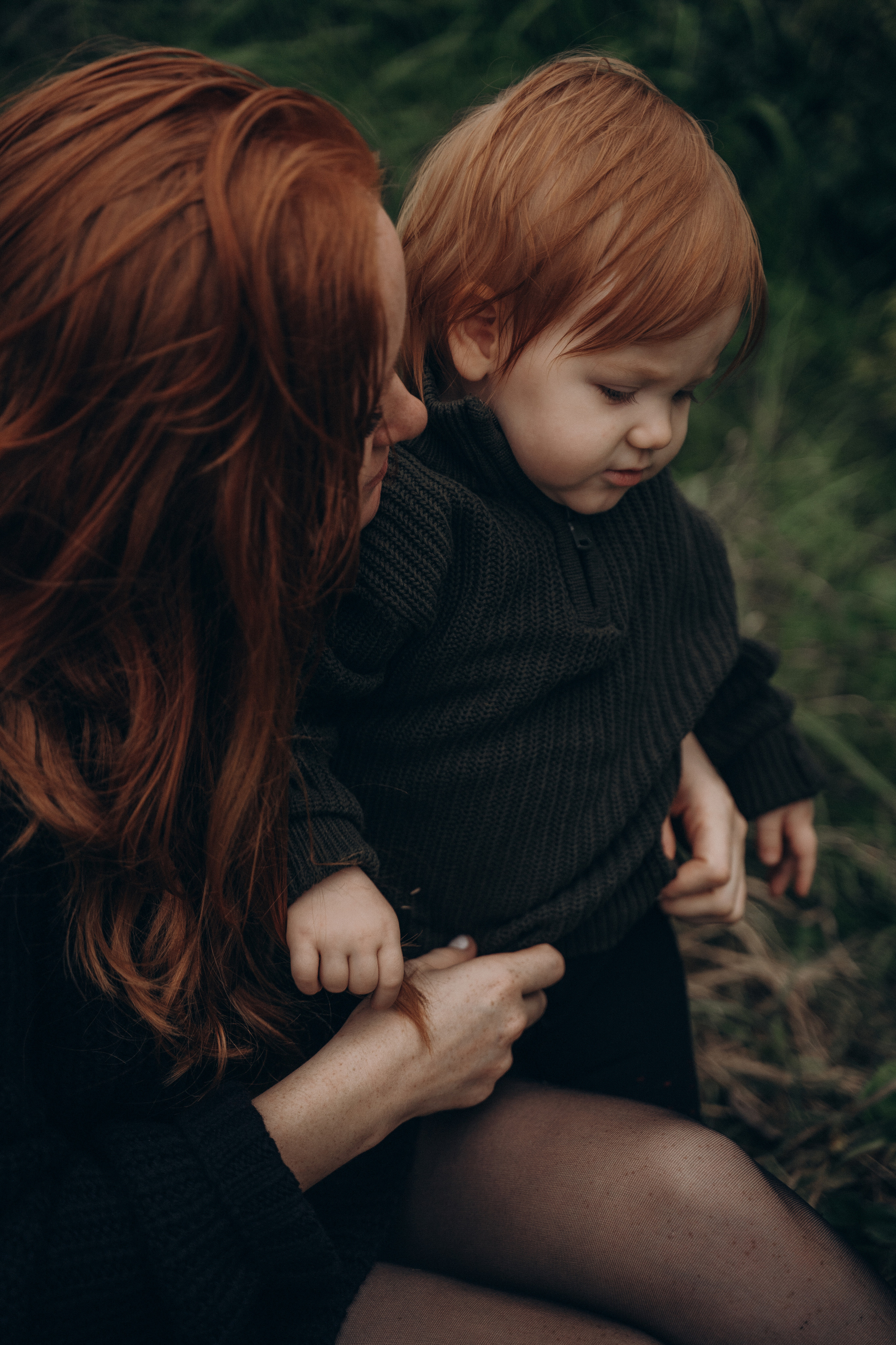 Рыжая девушка с ребенком. Свадебный и семейный фотограф Екатерина Коробова г. Моздок