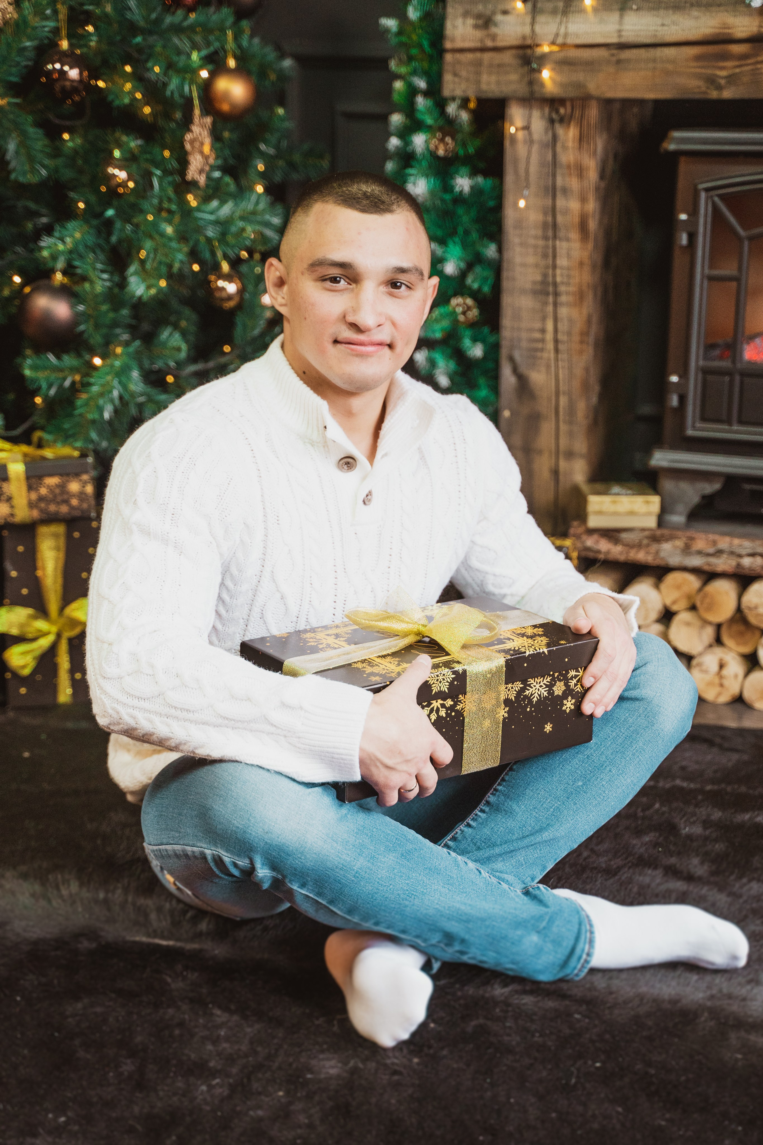 Новогодняя фотосессия беременности в студии. Анна и Кирилл. Свадебный и репортажный фотограф в Уфе| Осетрова Ольга