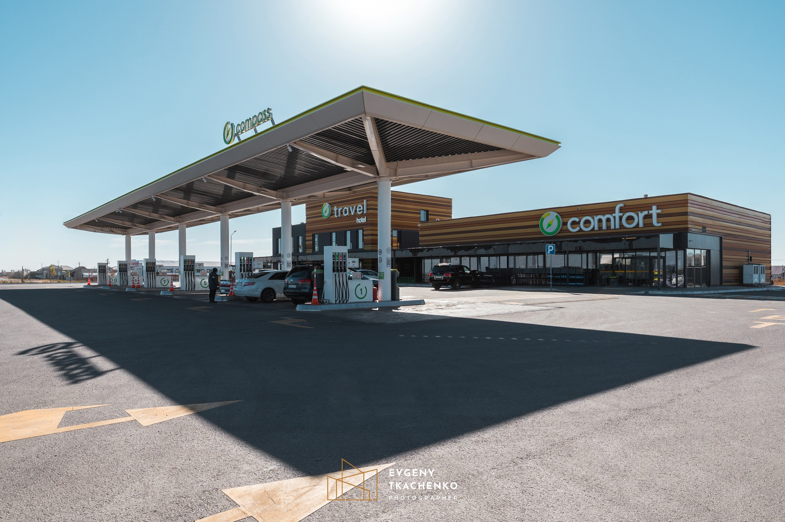 АЗС Compass. Архитектурный и интерьерный фотограф в Казахстане