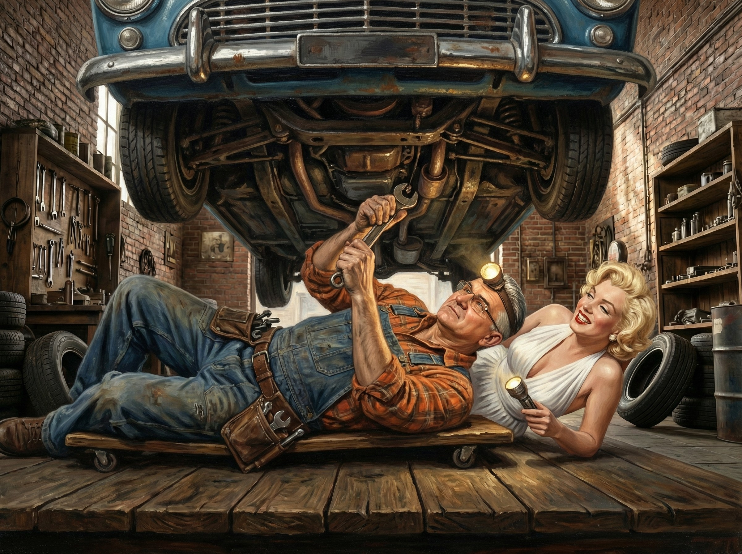 Однажды в гараже. Автор Игорь Елифёров. Шаблоны и дизайны выпускных альбомов и фотокниг