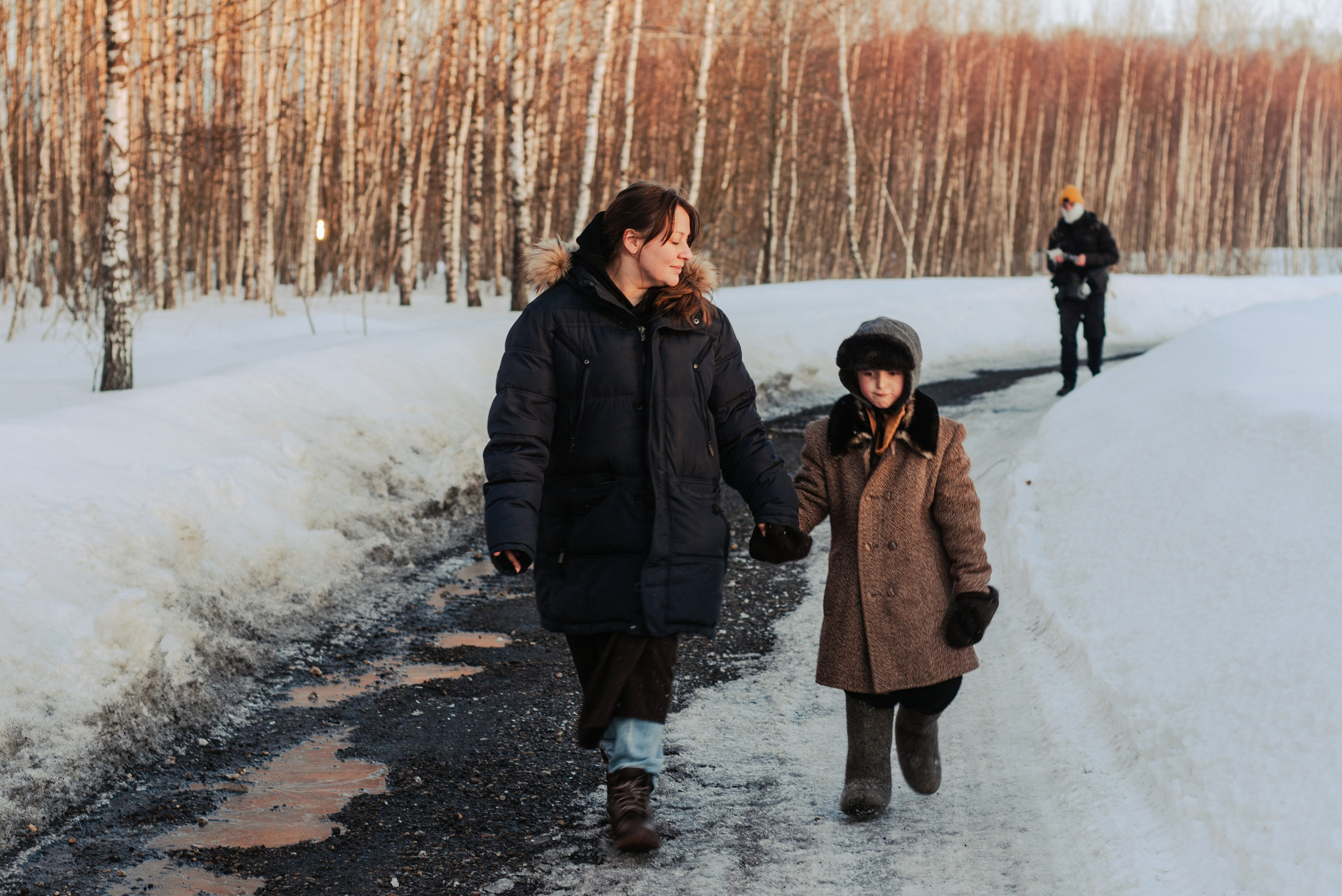 На съемках фильма «Июньская полынь». Мария Колесникова